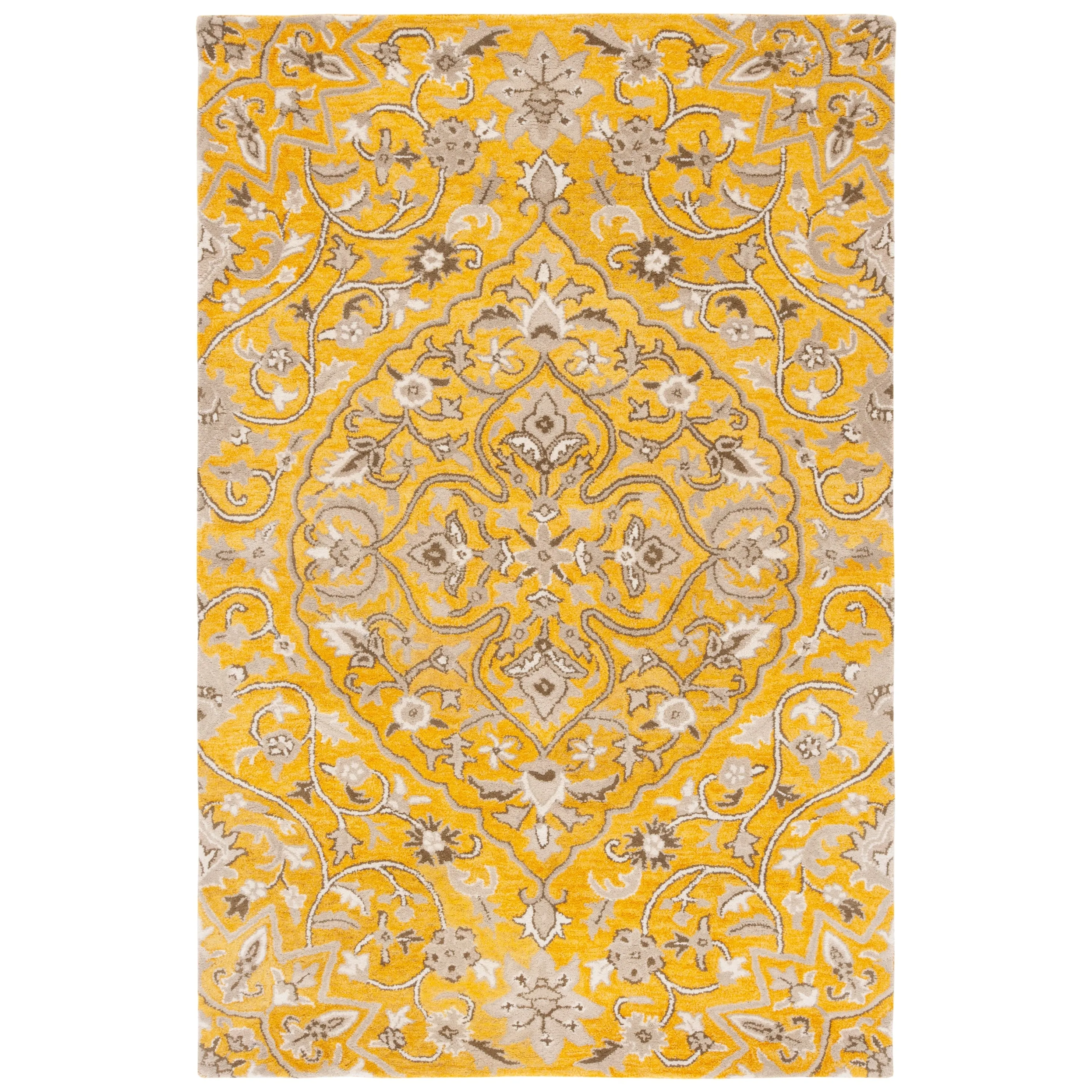 SAFAVIEH Handmade Bella Zaharinka Modern Floral Wool Rug