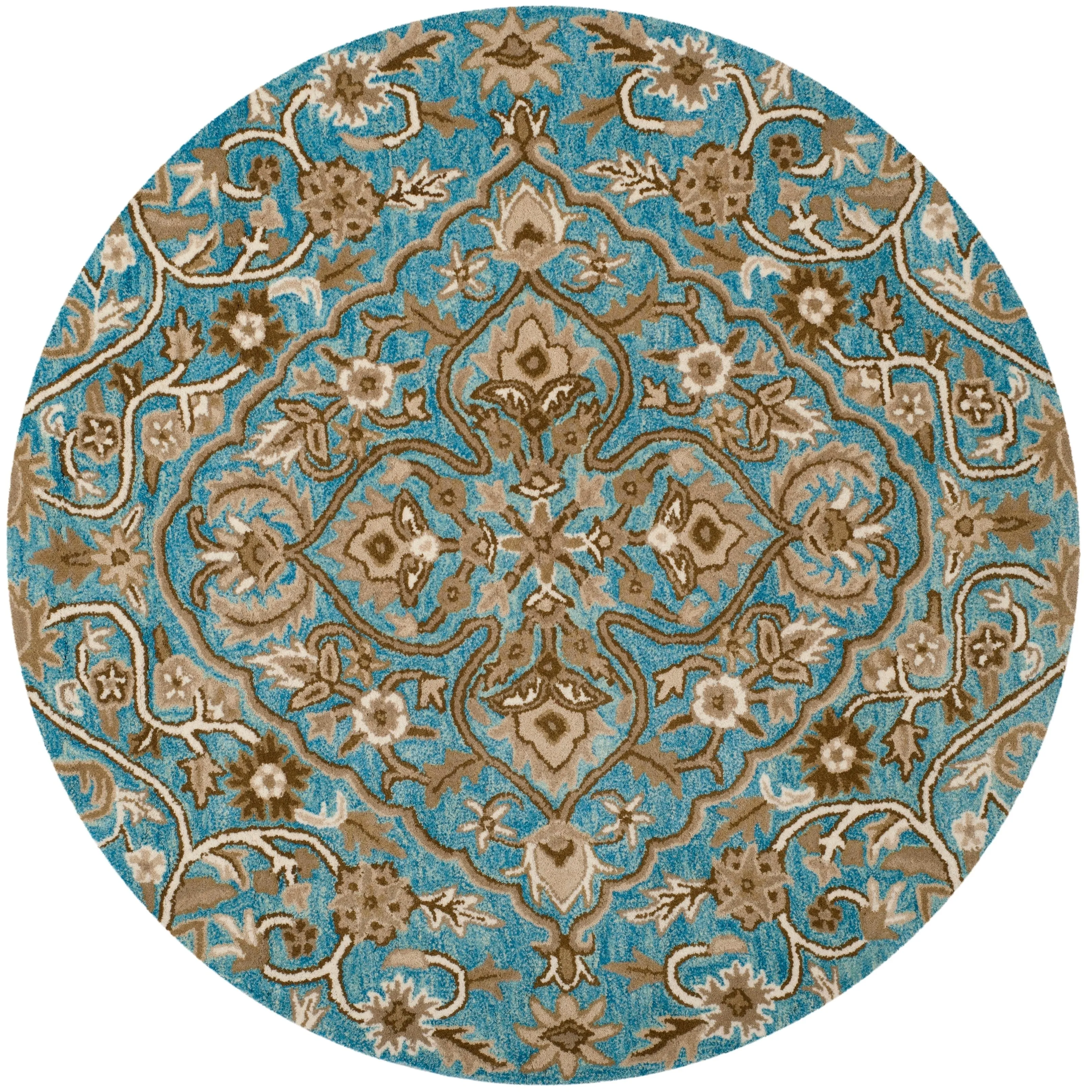 SAFAVIEH Handmade Bella Zaharinka Modern Floral Wool Rug