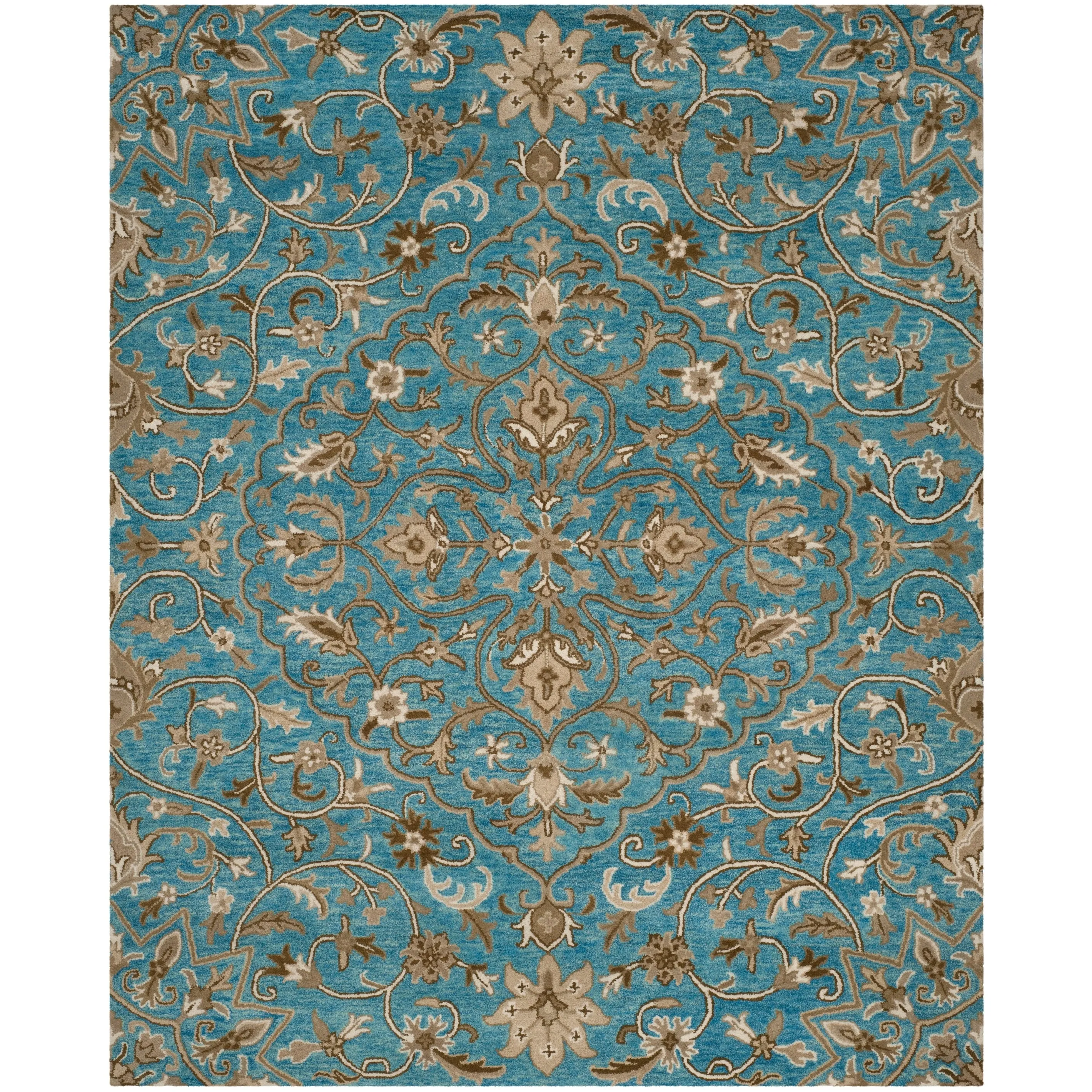 SAFAVIEH Handmade Bella Zaharinka Modern Floral Wool Rug