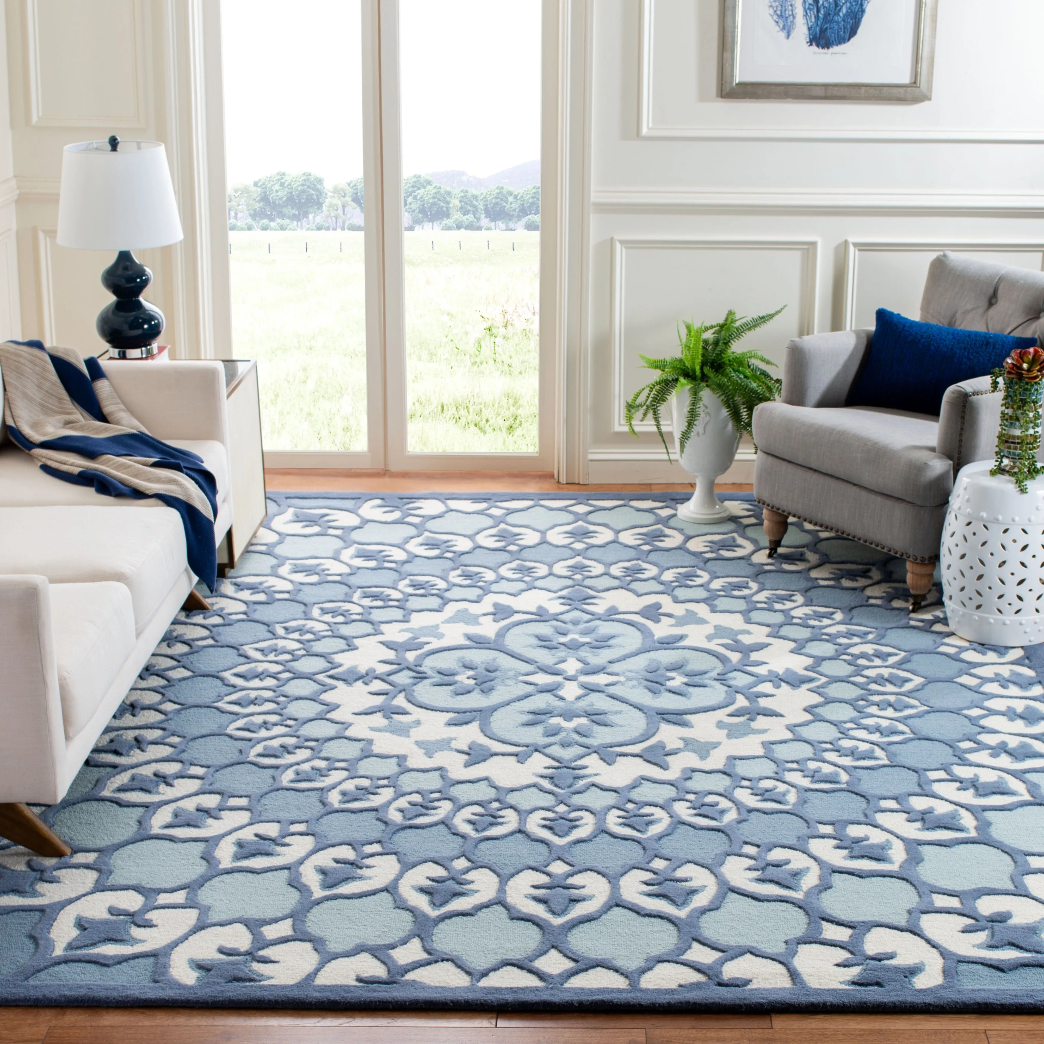 SAFAVIEH Handmade Bellagio Ronak Modern Oriental Wool Rug