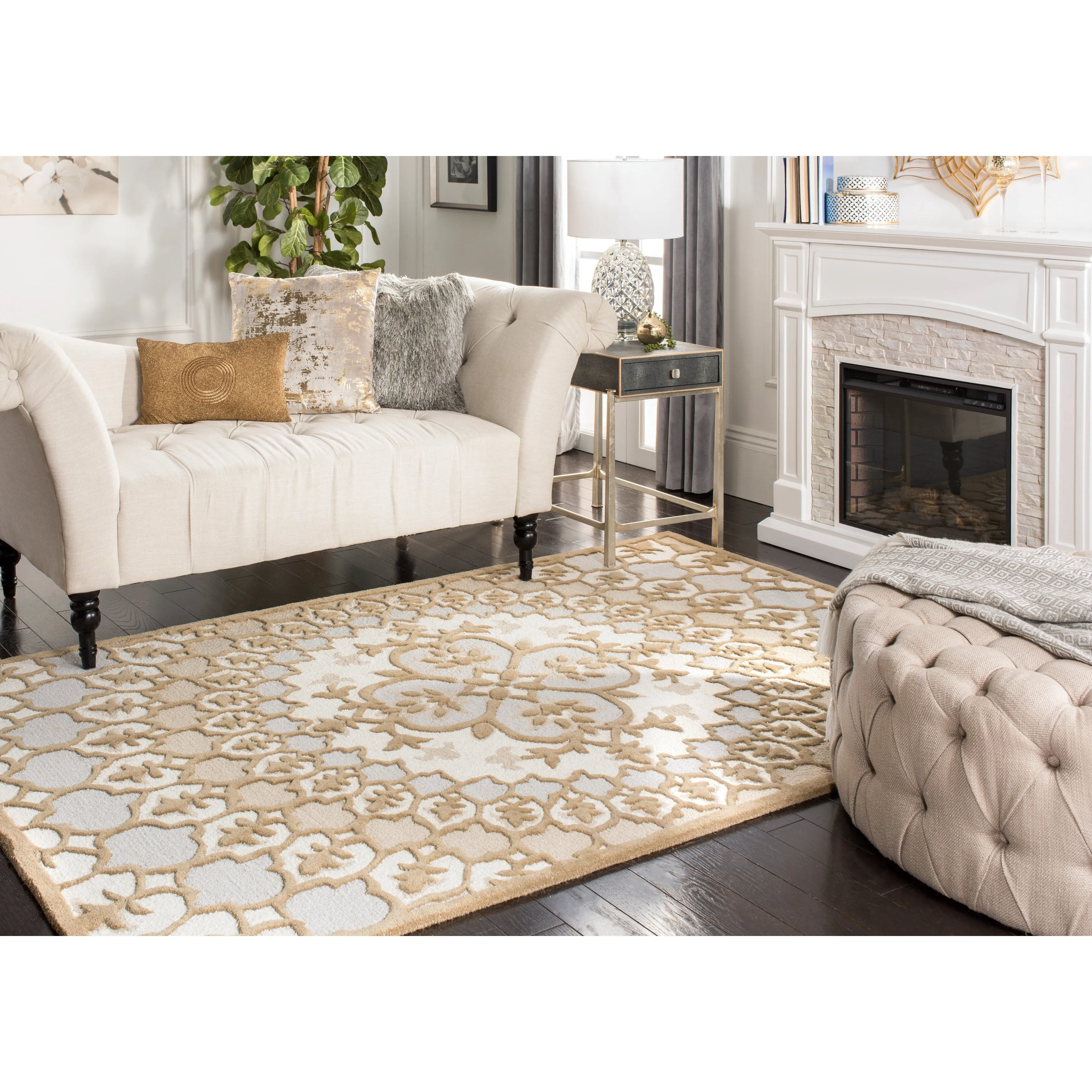 SAFAVIEH Handmade Bellagio Ronak Modern Oriental Wool Rug