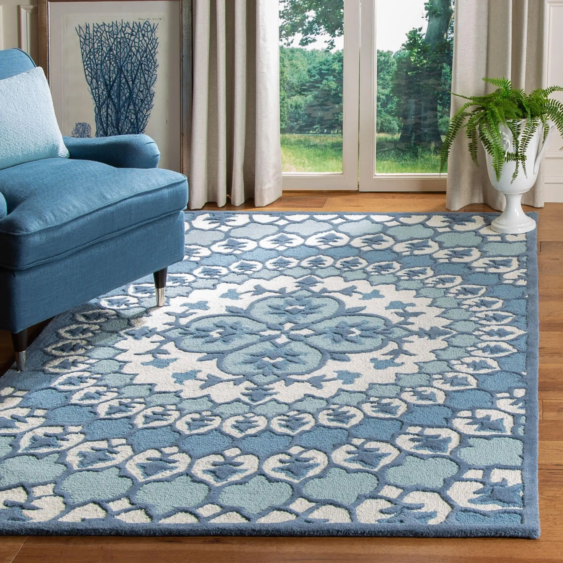 SAFAVIEH Handmade Bellagio Ronak Modern Oriental Wool Rug
