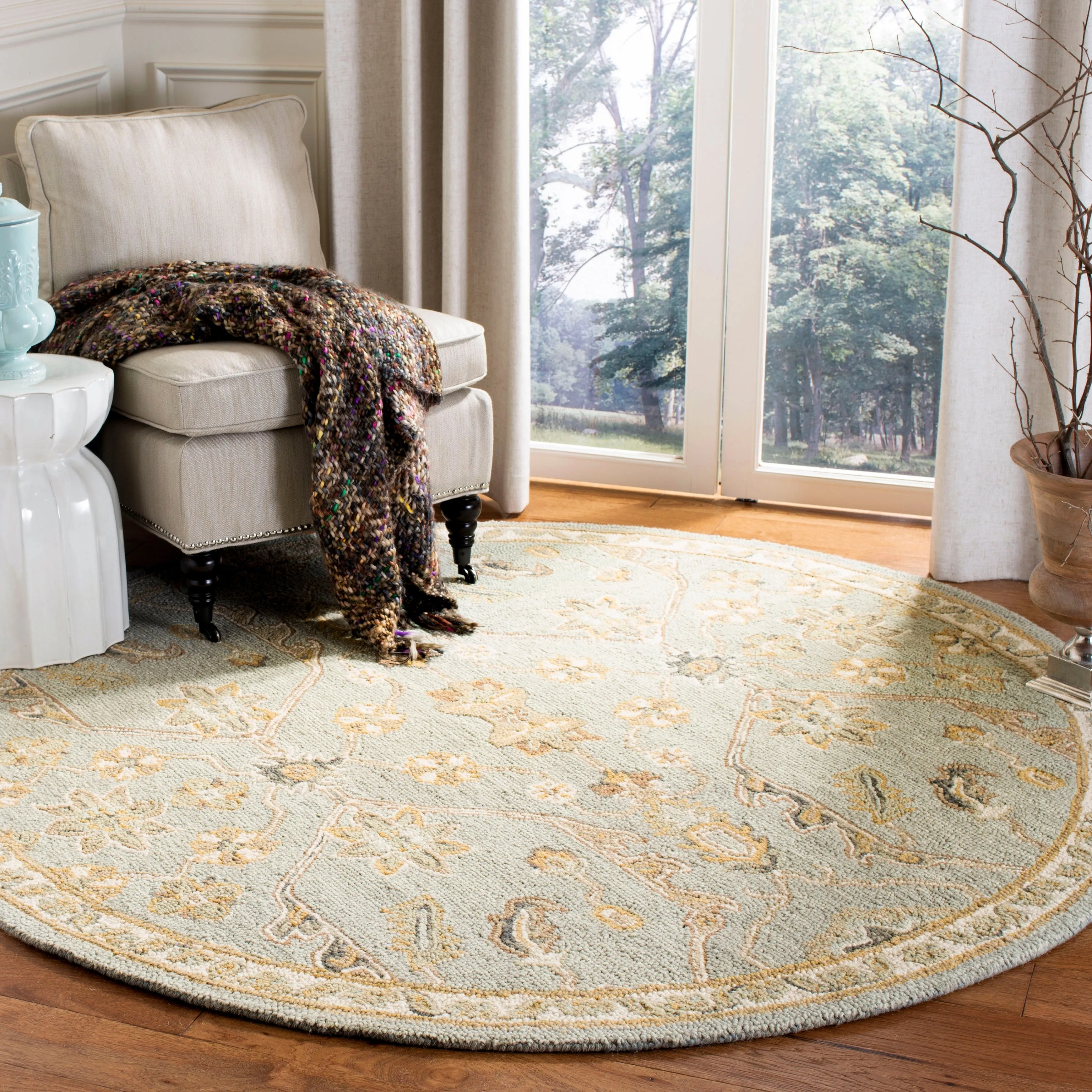 SAFAVIEH Handmade Blossom Eefke Modern Floral Wool Rug