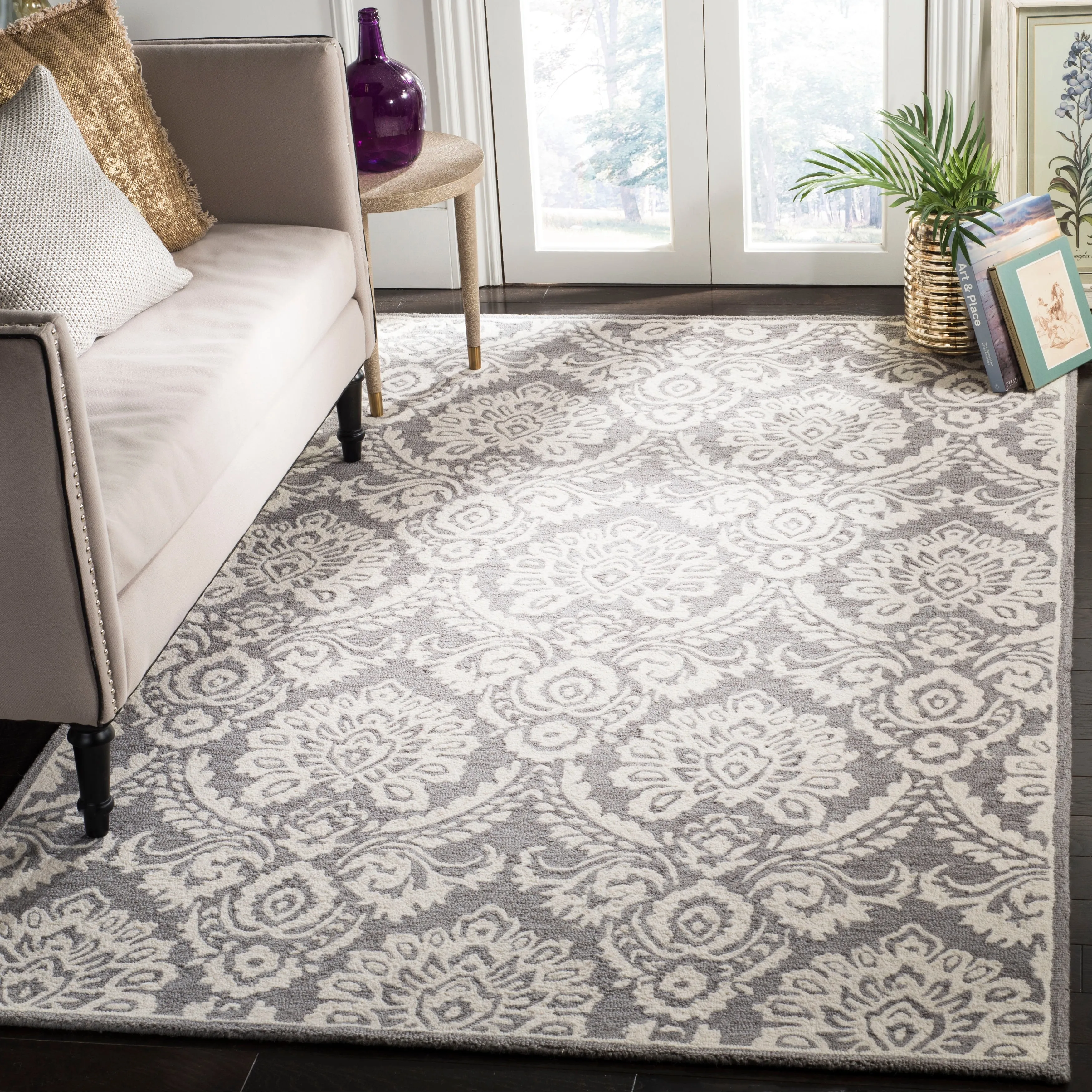 SAFAVIEH Handmade Blossom Esta Modern Floral Wool Rug