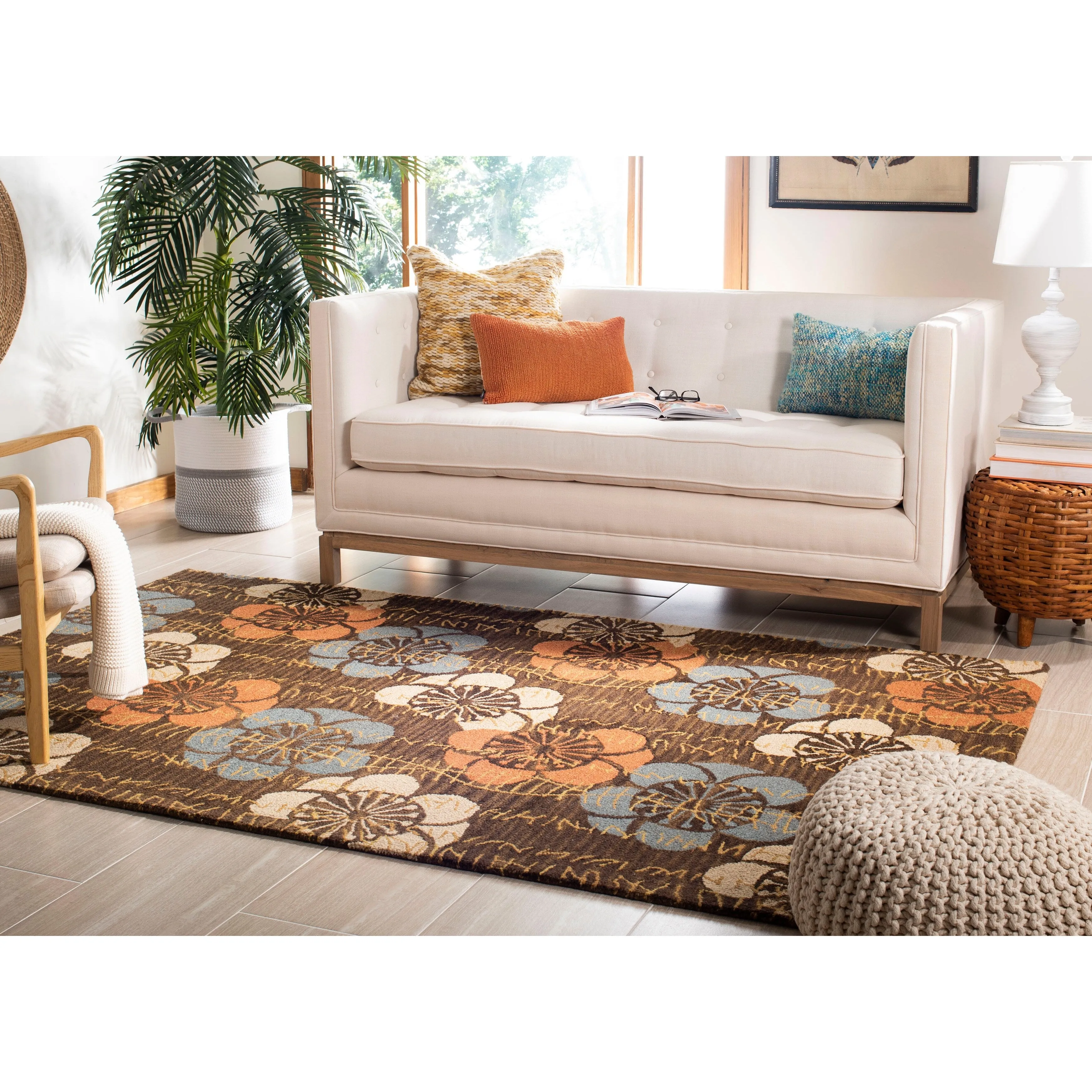 SAFAVIEH Handmade Blossom Gennadij Modern Floral Wool Rug