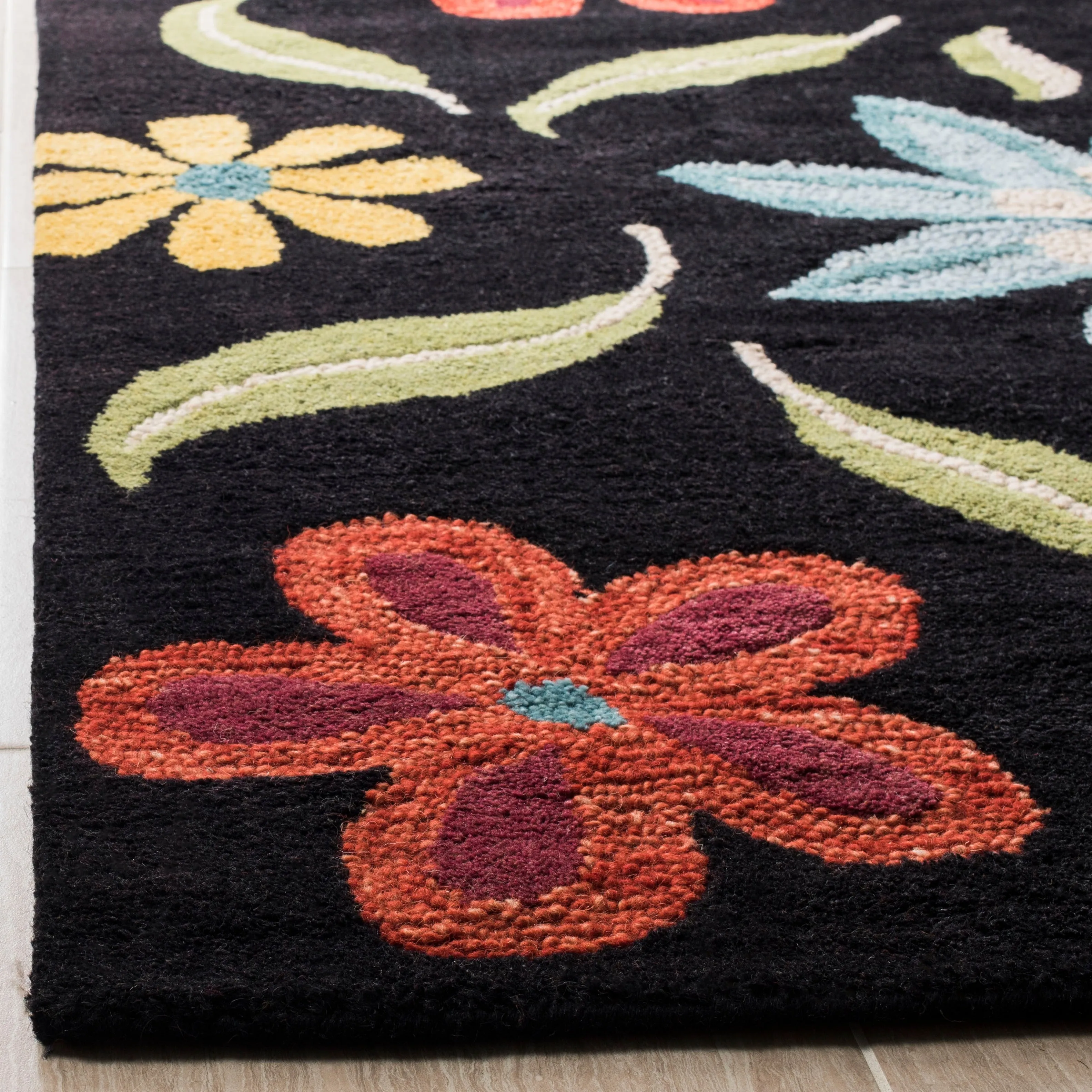 SAFAVIEH Handmade Blossom Gianpiera Modern Floral Wool Rug