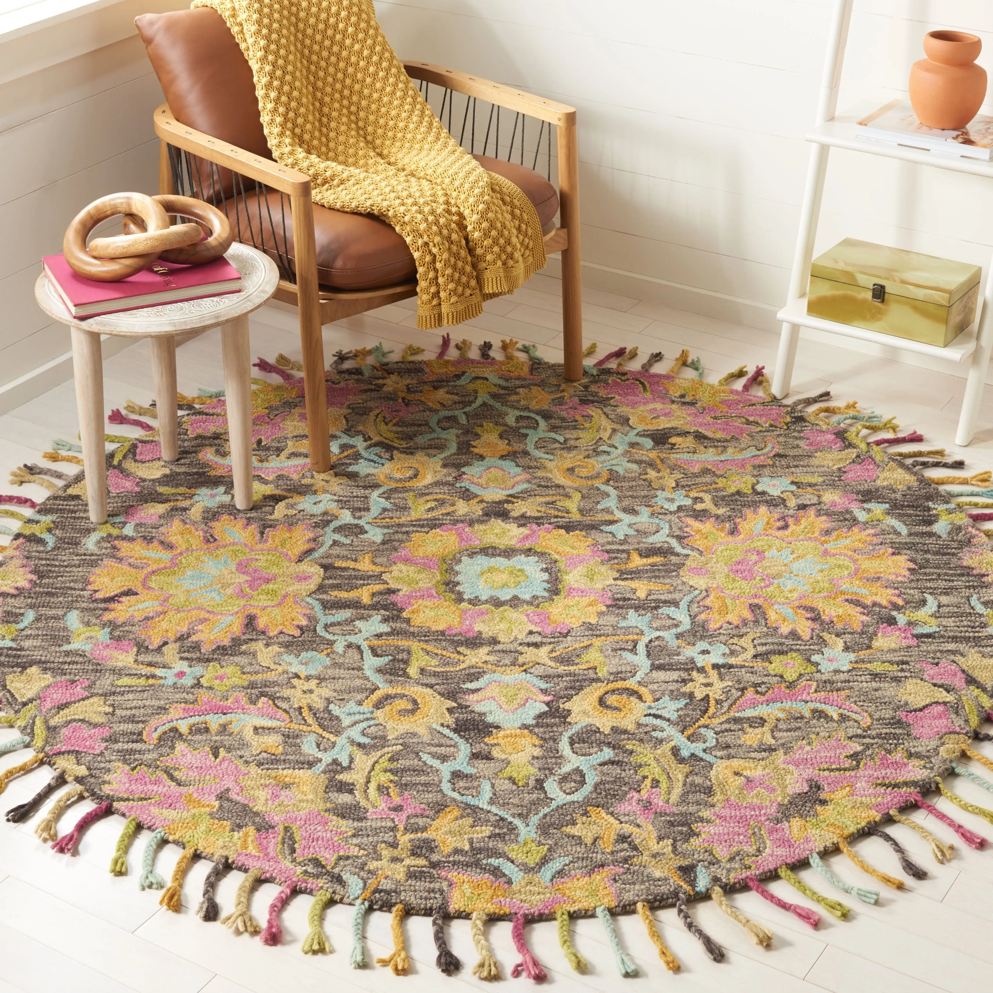 SAFAVIEH Handmade Blossom Veroonika Modern Floral Wool Rug
