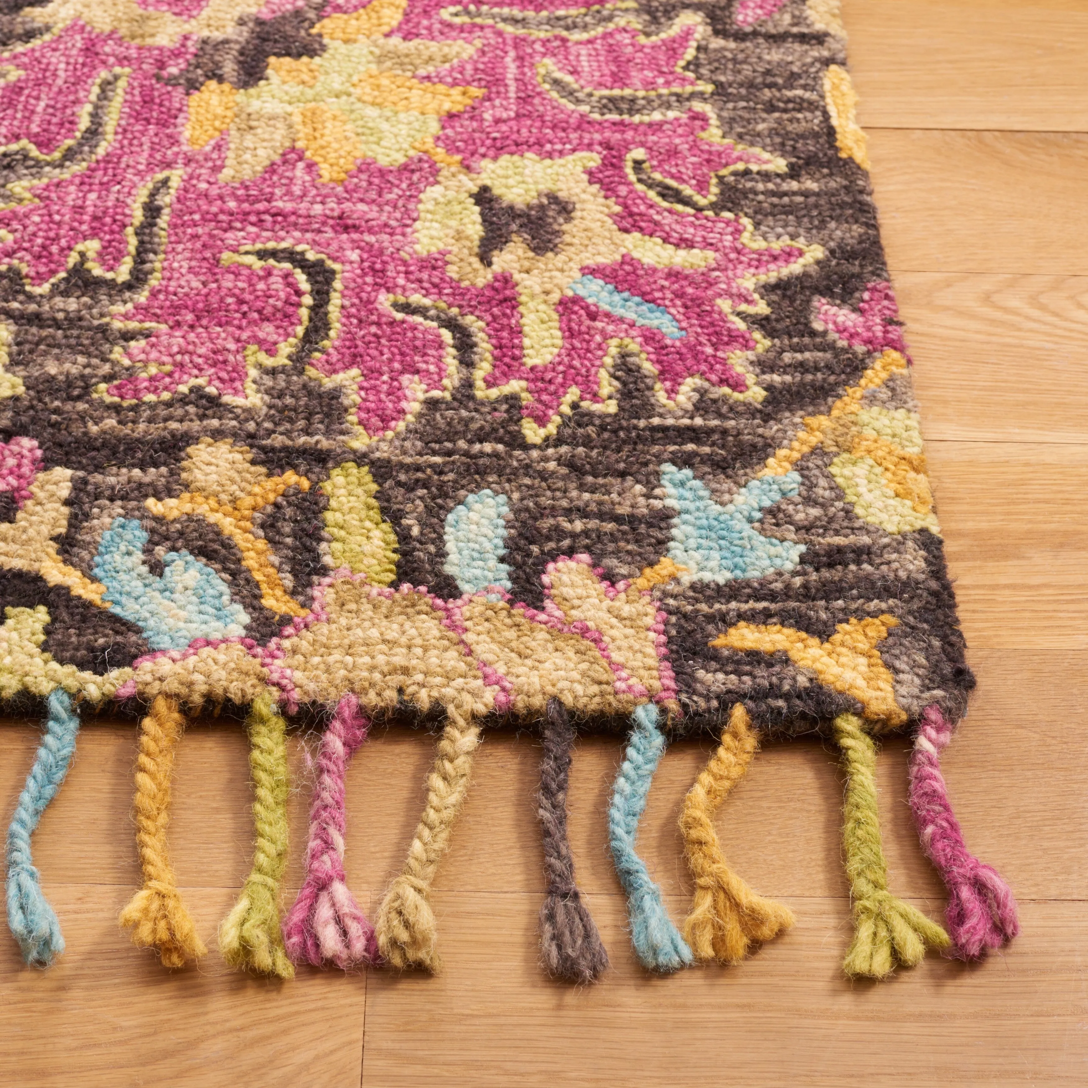 SAFAVIEH Handmade Blossom Veroonika Modern Floral Wool Rug