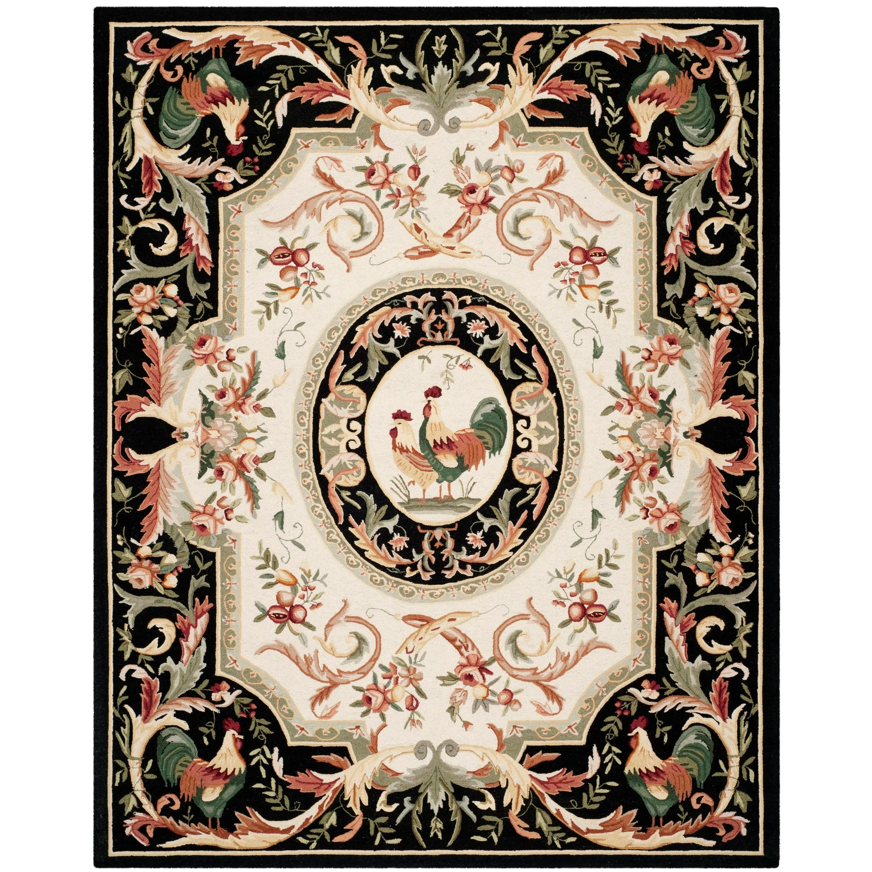 SAFAVIEH Handmade Chelsea Anni French Country Rooster Wool Rug