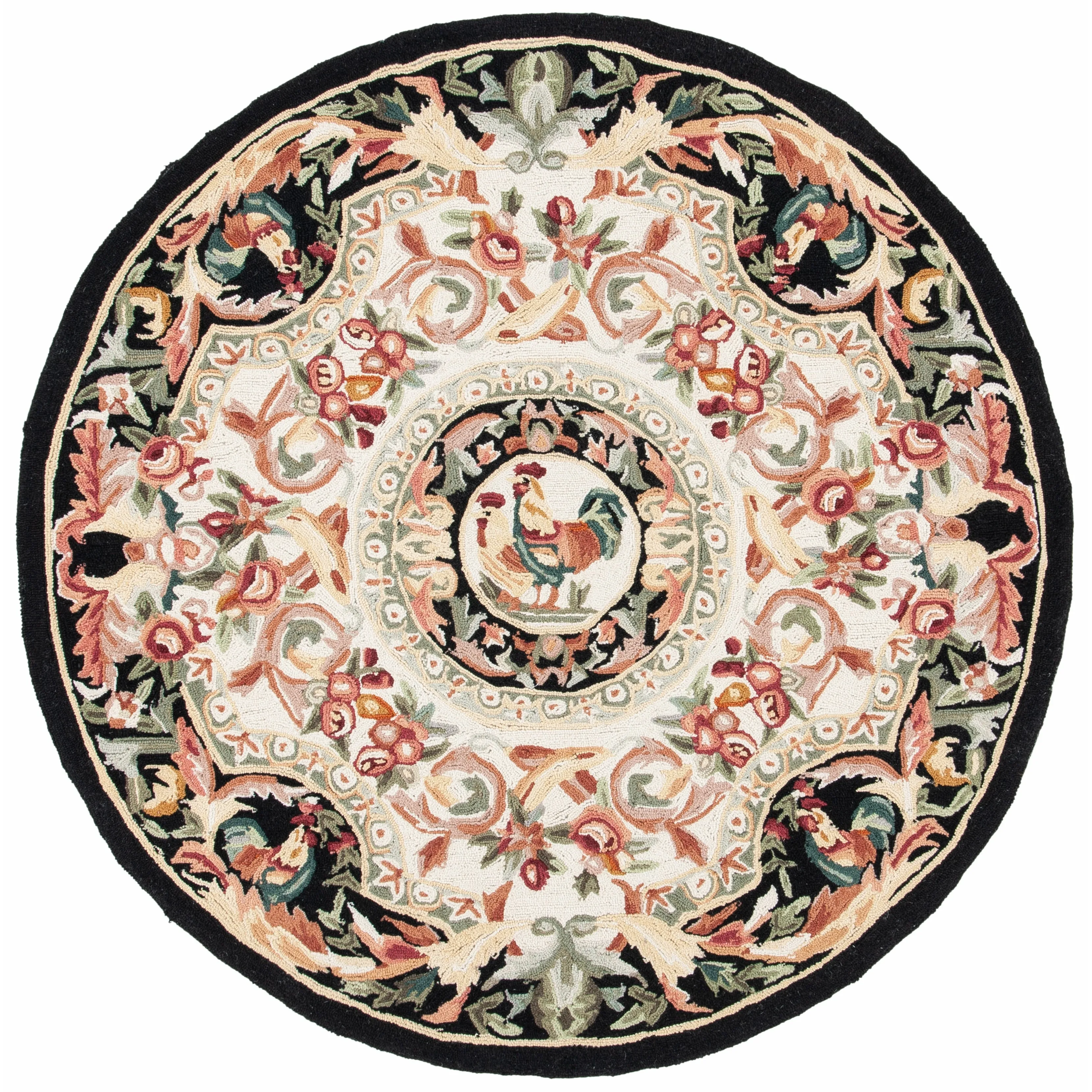 SAFAVIEH Handmade Chelsea Anni French Country Rooster Wool Rug