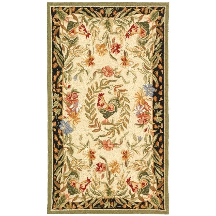SAFAVIEH Handmade Chelsea Asmaa French Country Rooster Wool Rug