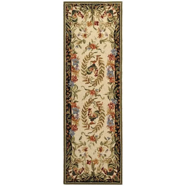SAFAVIEH Handmade Chelsea Asmaa French Country Rooster Wool Rug