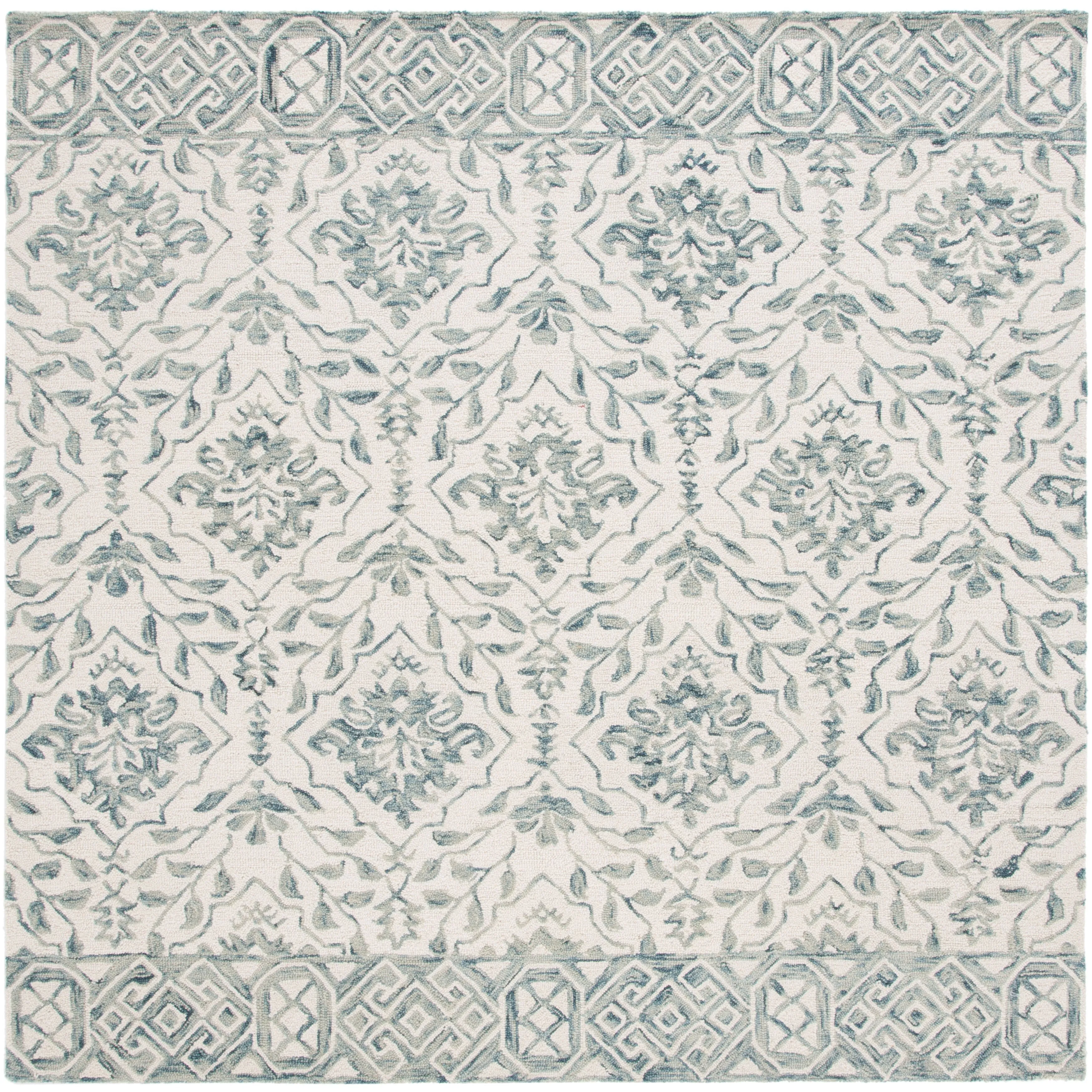 SAFAVIEH Handmade Dip Dye Elvedina Floral Wool Rug