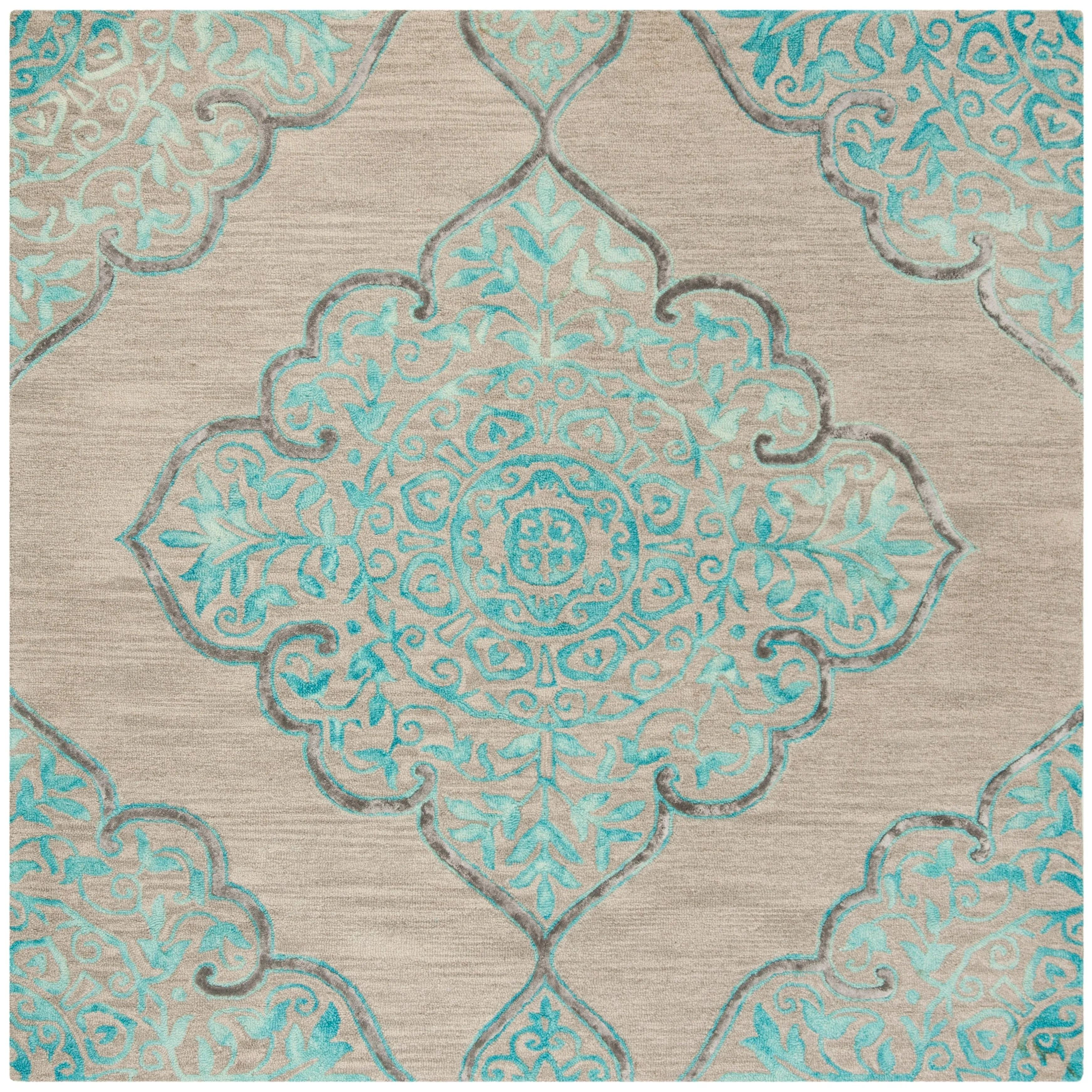 SAFAVIEH Handmade Dip Dye Emeteria Medallion Wool Rug