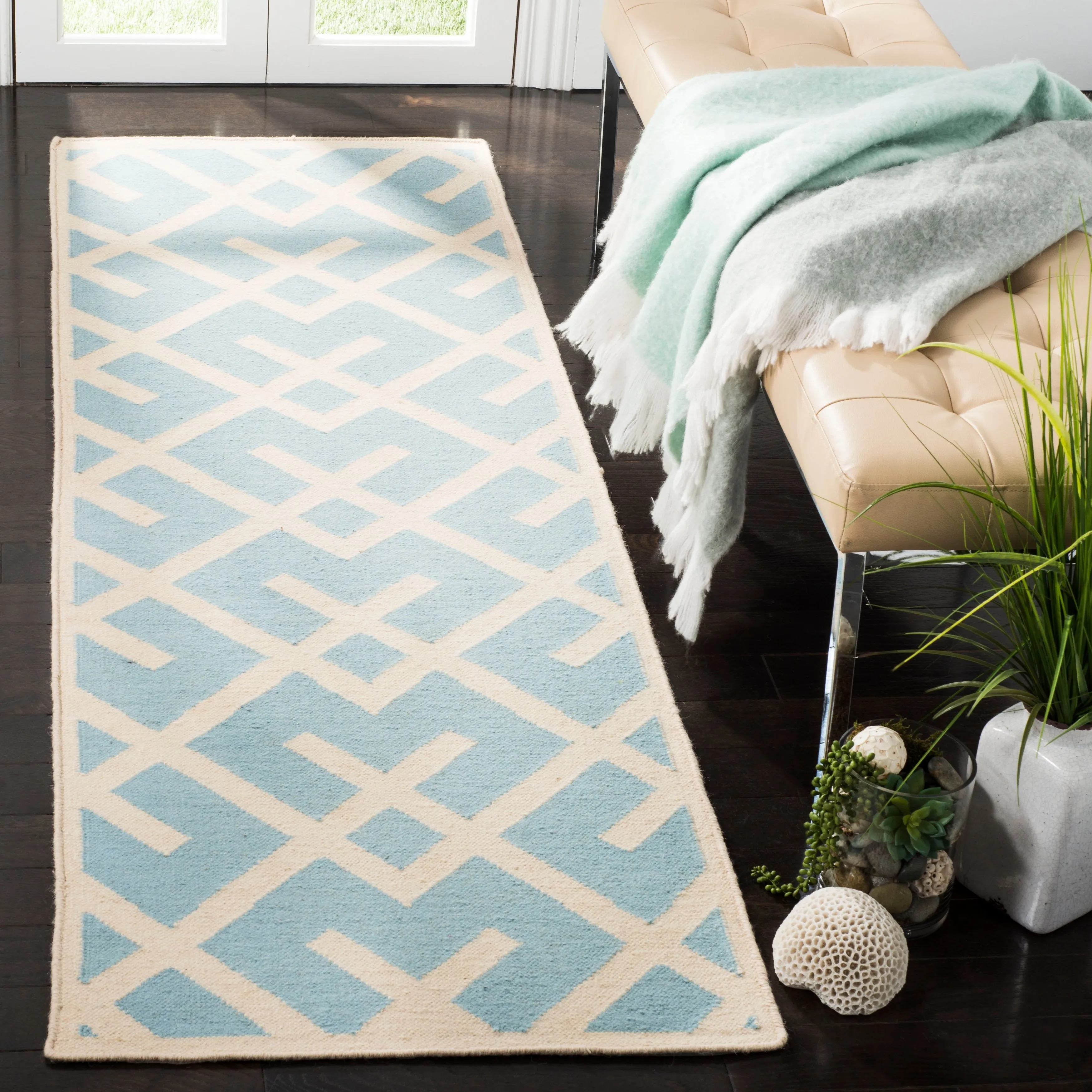 SAFAVIEH Handmade Flatweave Dhurries Eildine Modern Moroccan Wool Rug