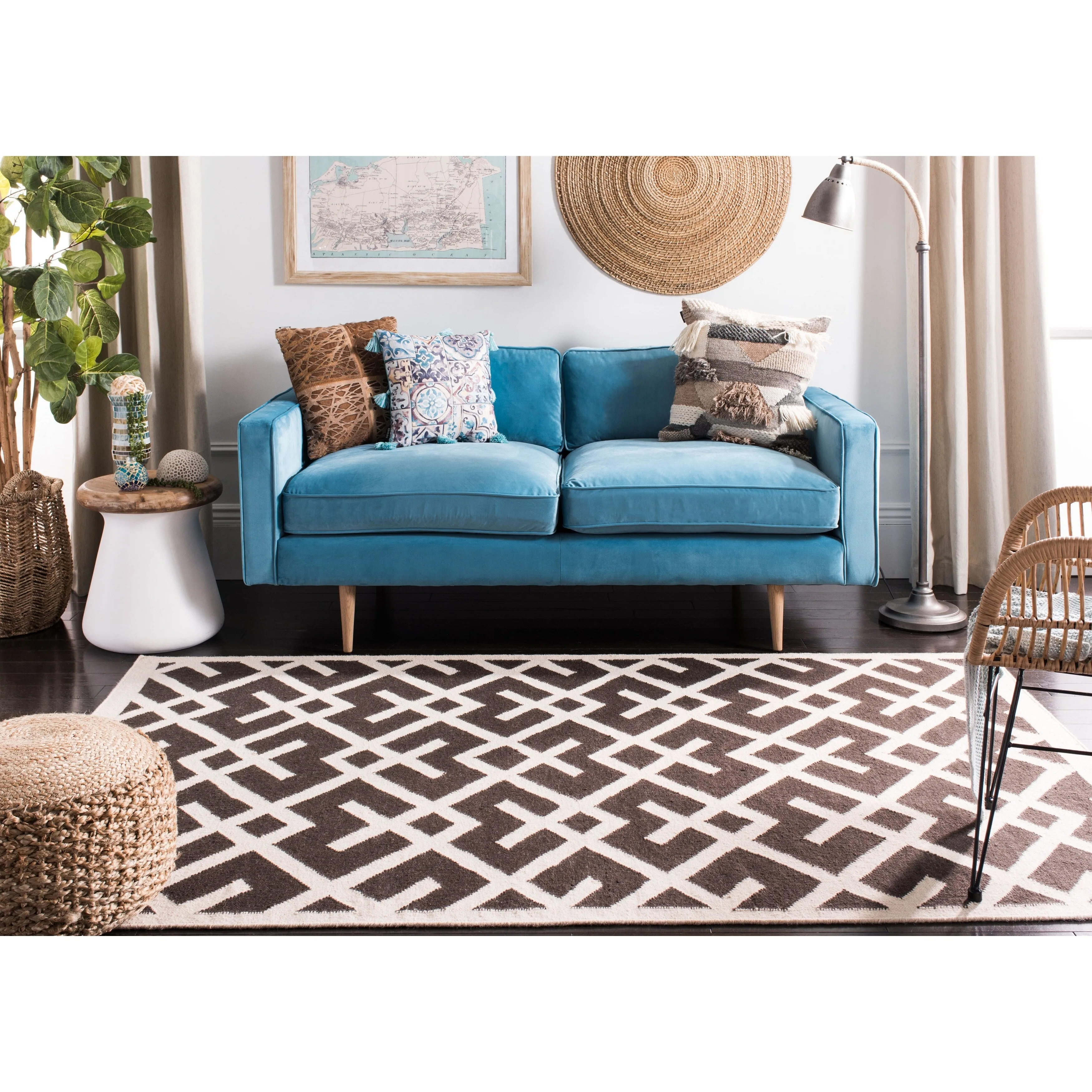SAFAVIEH Handmade Flatweave Dhurries Eildine Modern Moroccan Wool Rug