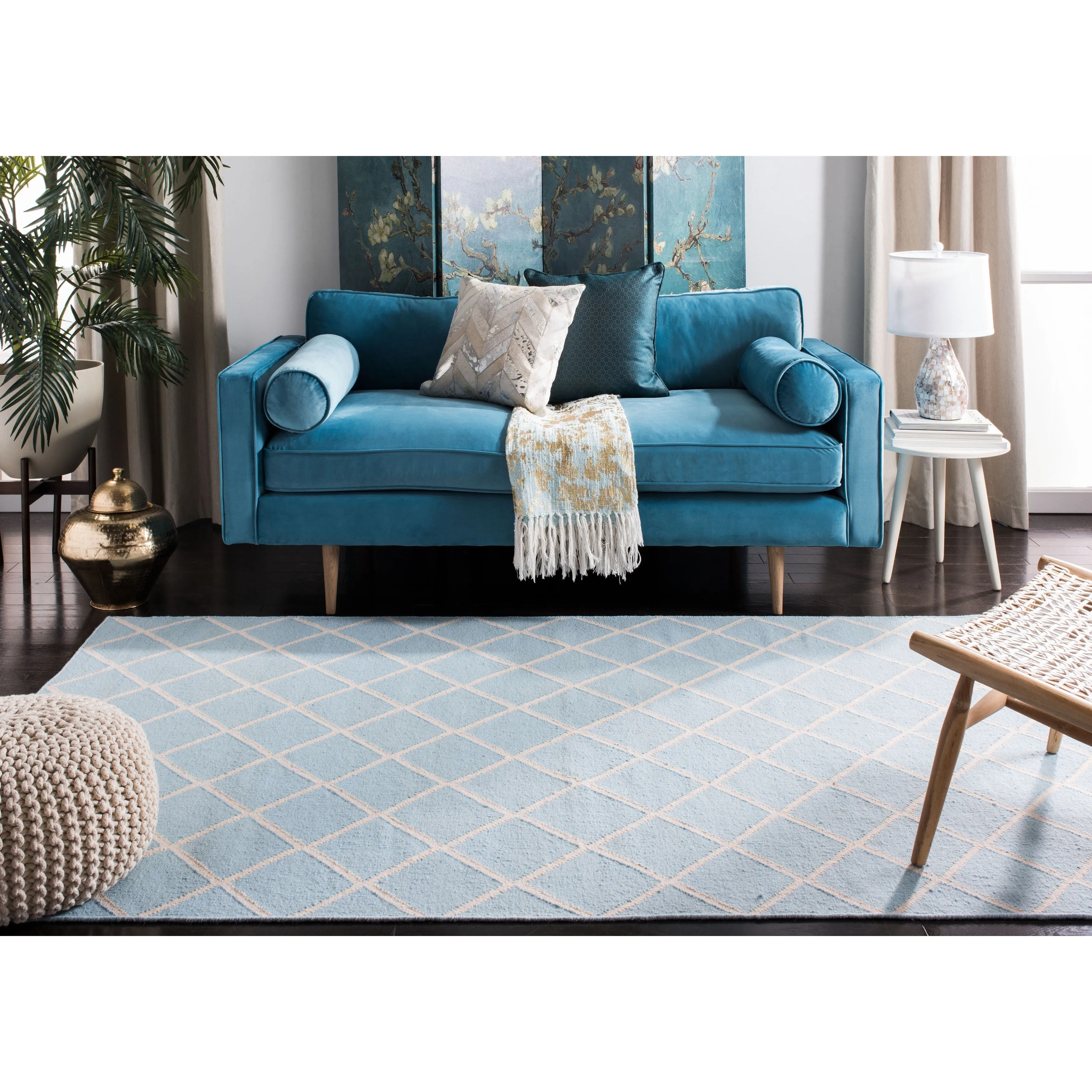 SAFAVIEH Handmade Flatweave Dhurries Valdi Modern Moroccan Wool Rug