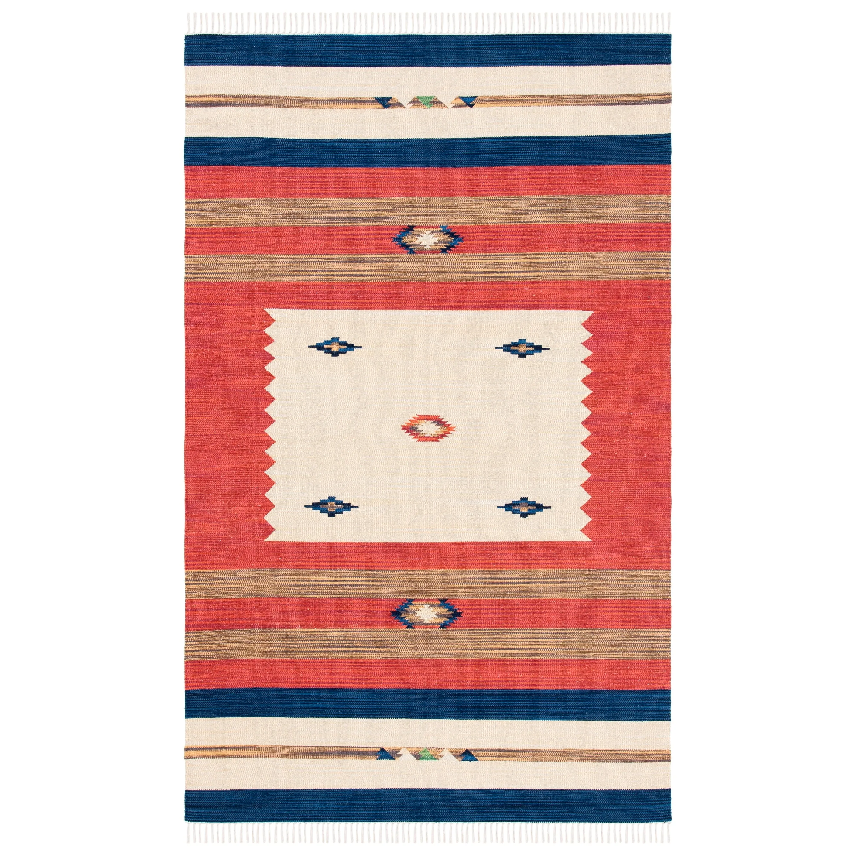 SAFAVIEH Handmade Flatweave Montauk Sheffield Boho Tribal Cotton Rug