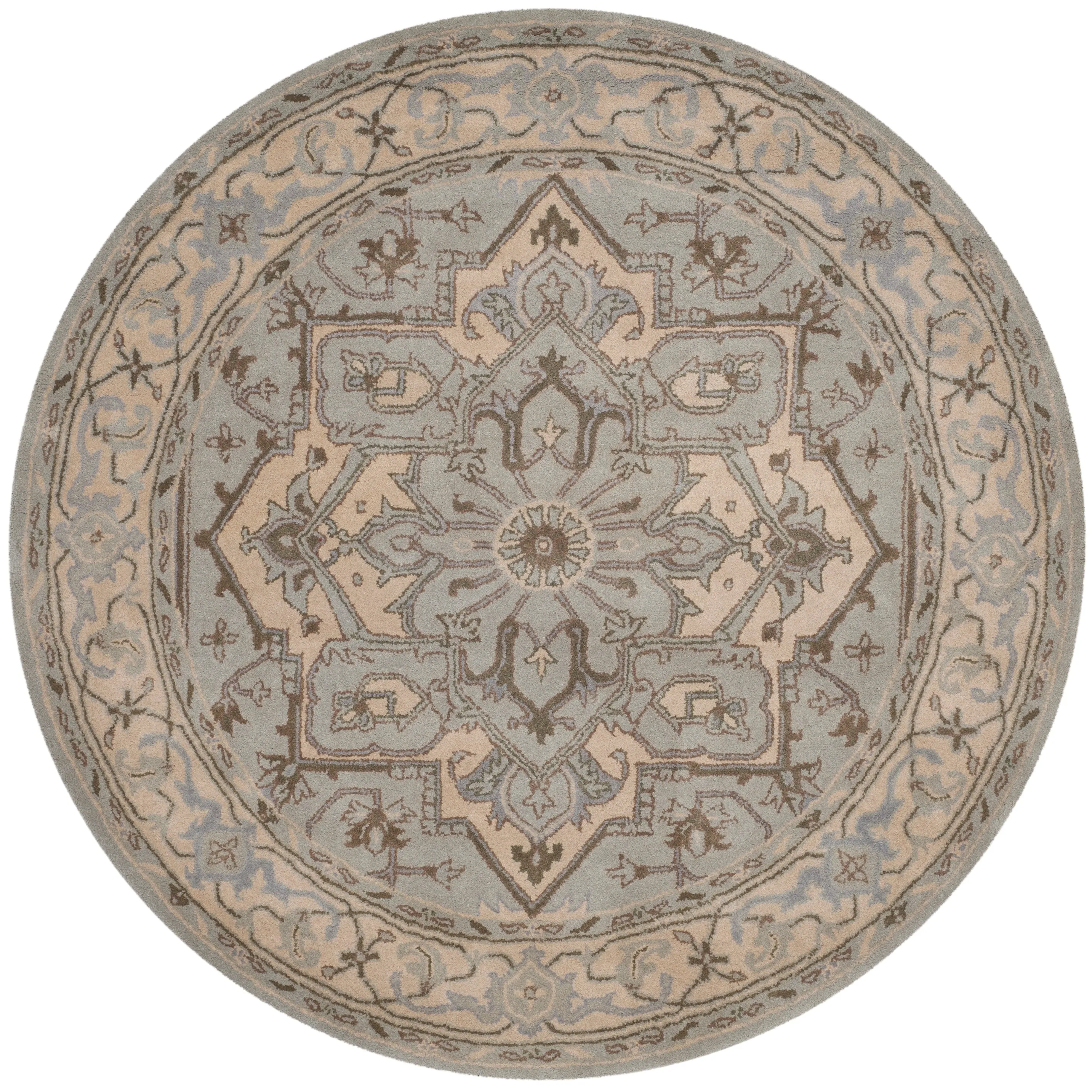 SAFAVIEH Handmade Heritage Floating Dahlia Traditional Oriental Wool Rug
