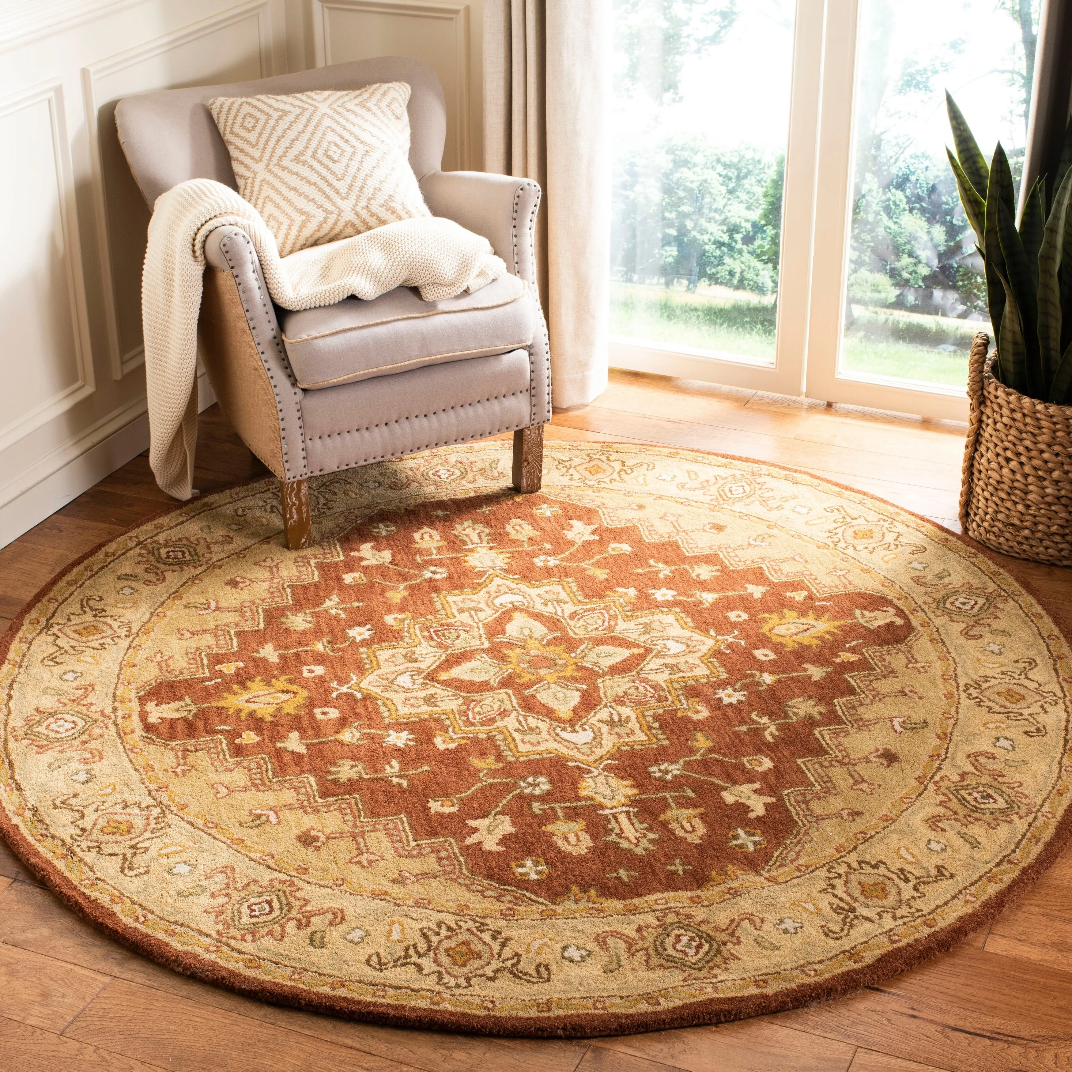 SAFAVIEH Handmade Heritage Foliage Traditional Oriental Wool Rug