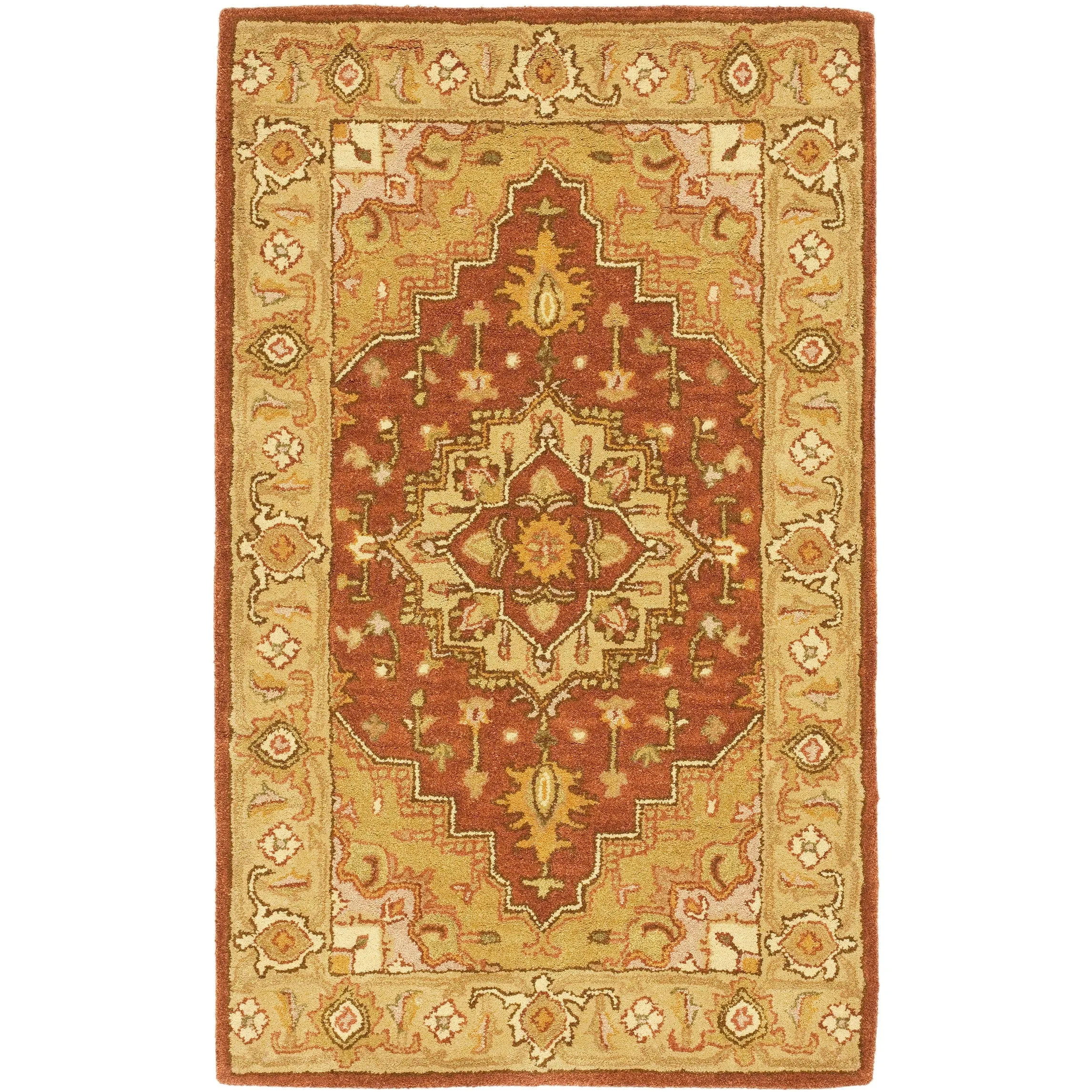 SAFAVIEH Handmade Heritage Foliage Traditional Oriental Wool Rug