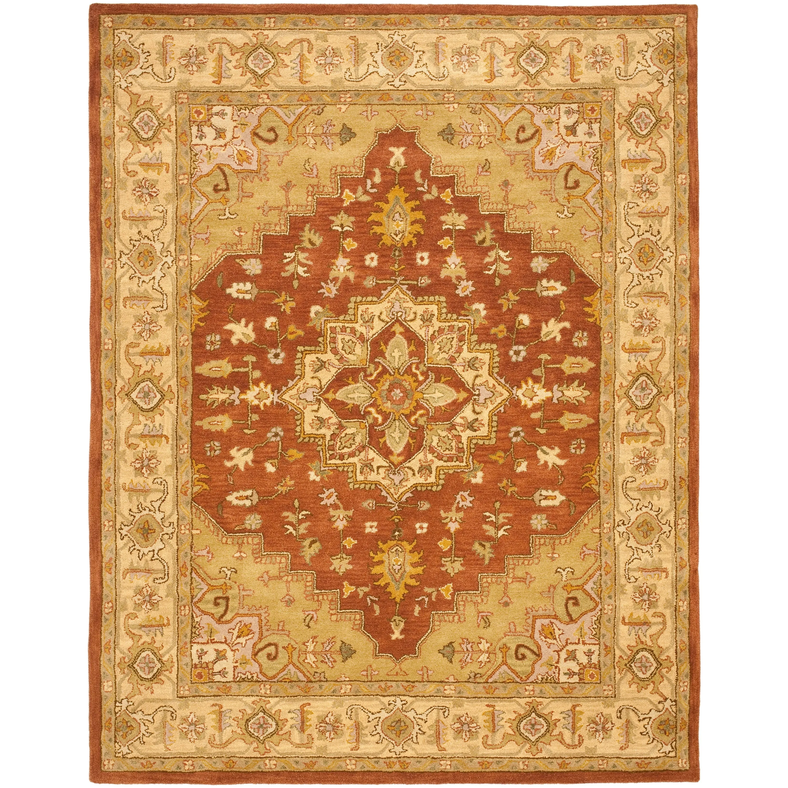 SAFAVIEH Handmade Heritage Foliage Traditional Oriental Wool Rug