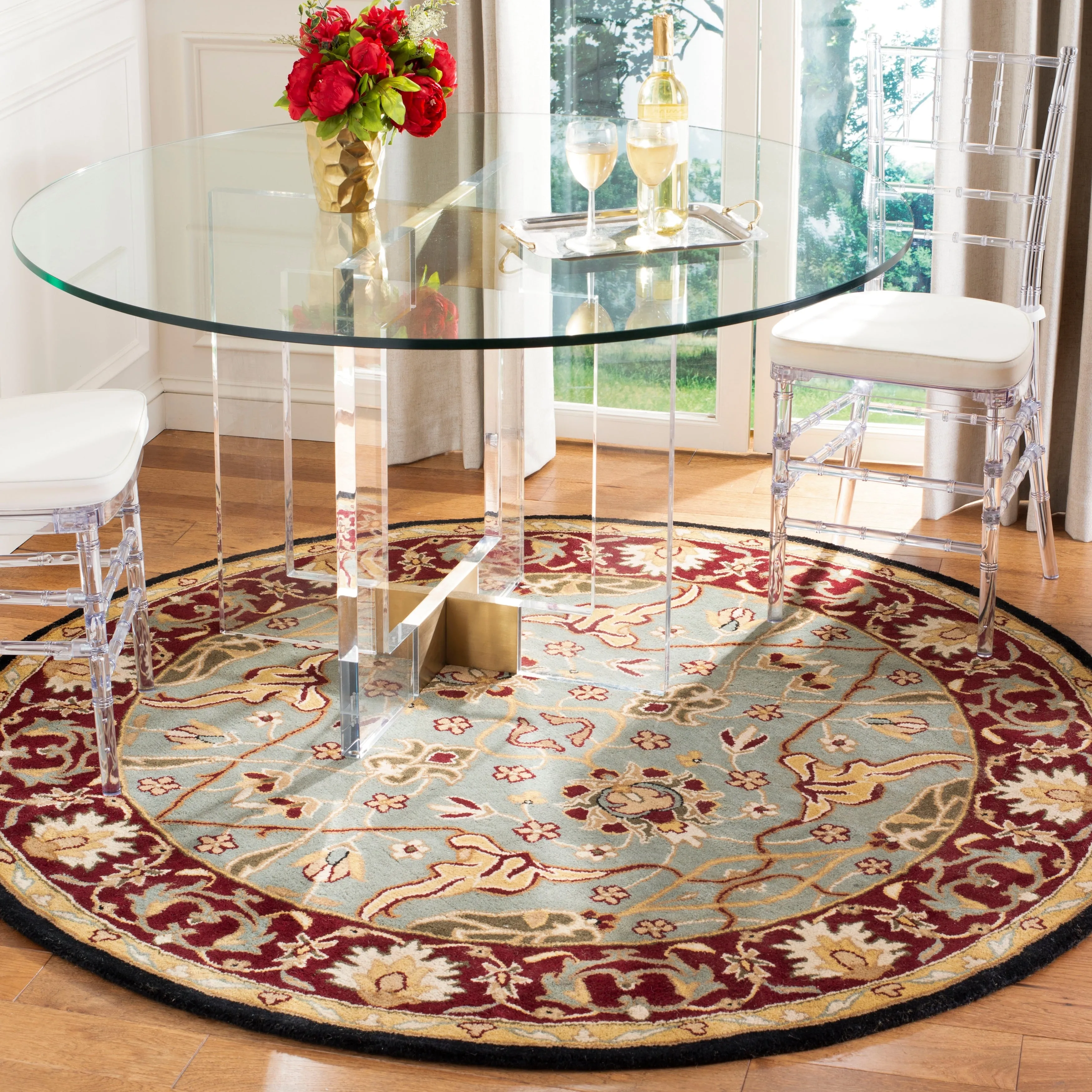 SAFAVIEH Handmade Heritage Gracious Garden Traditional Oriental Wool Rug