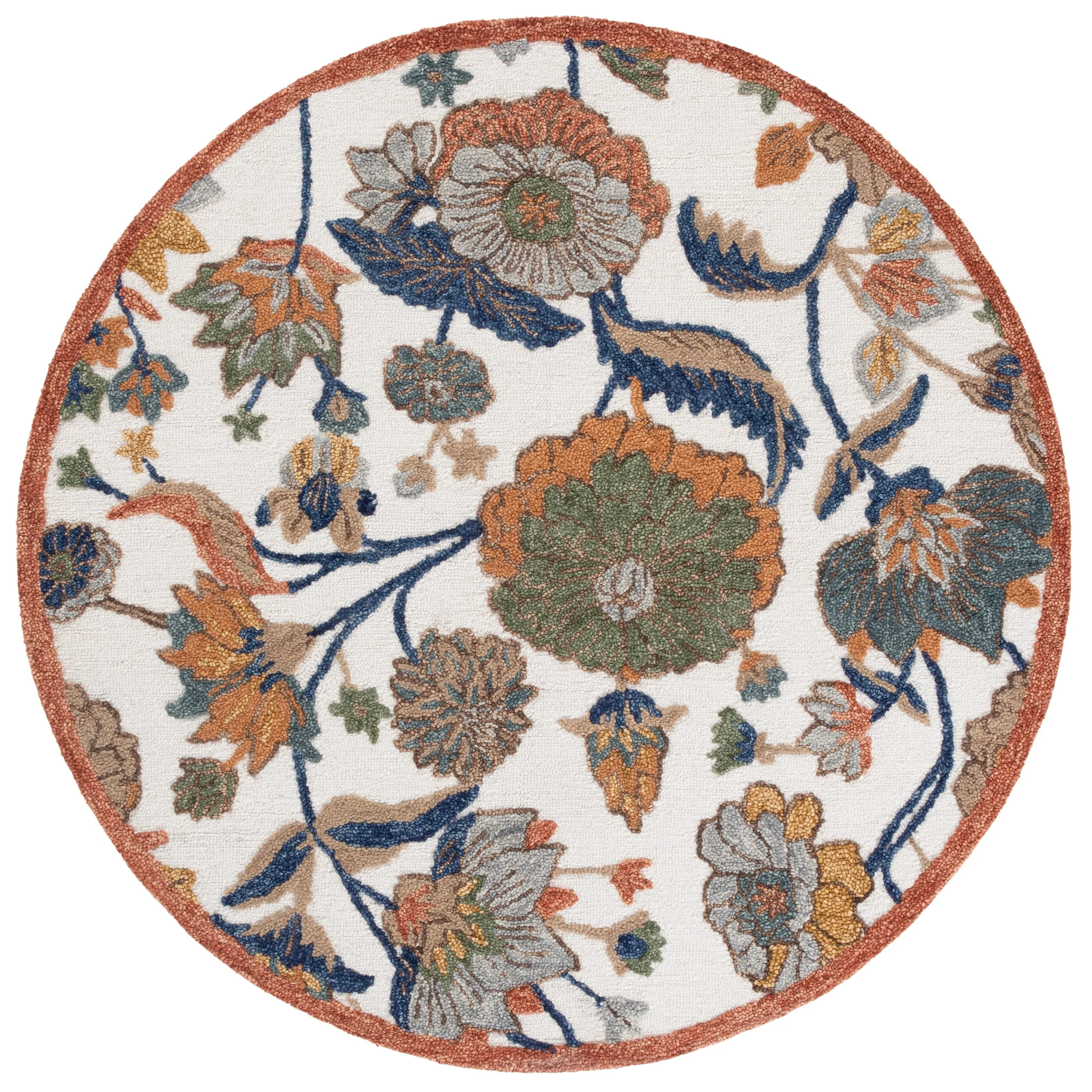 SAFAVIEH Handmade Jardin Rusa Country Floral Wool Rug