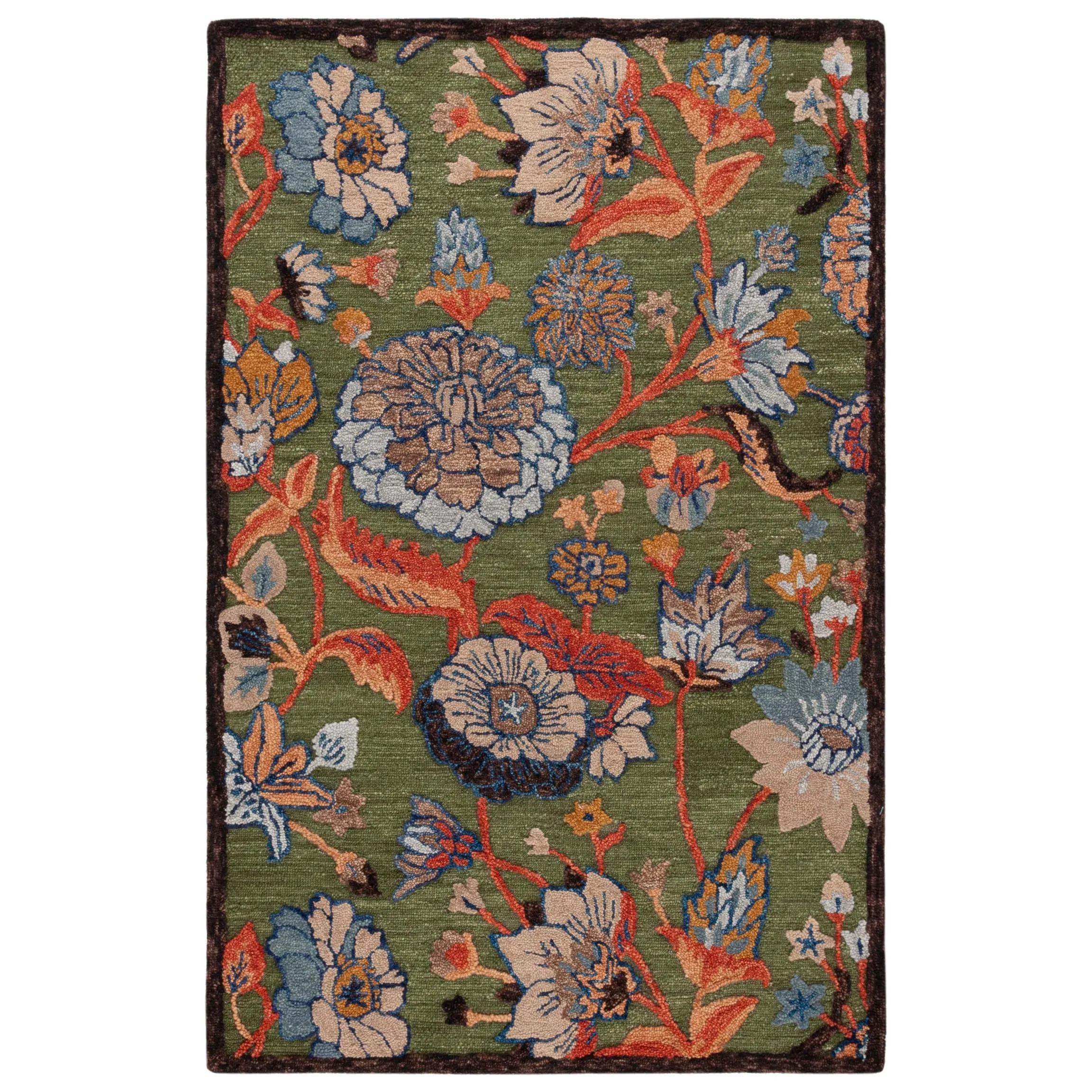 SAFAVIEH Handmade Jardin Rusa Country Floral Wool Rug