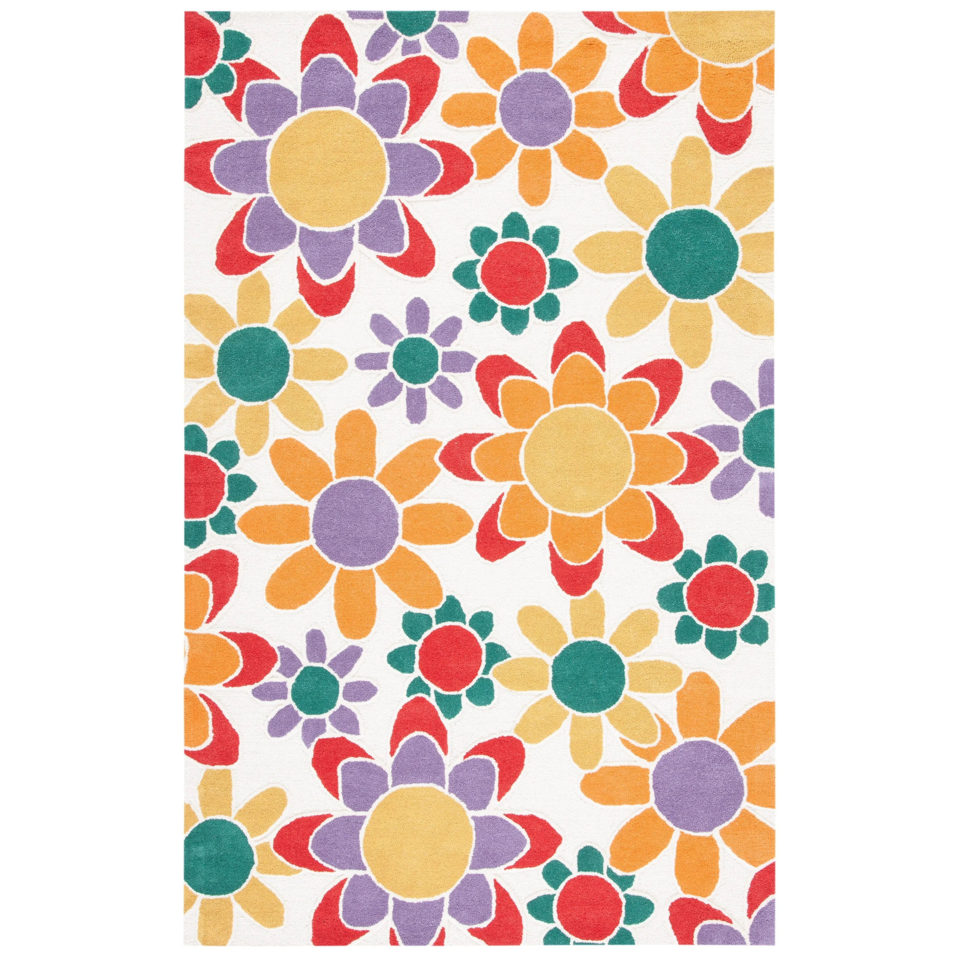 SAFAVIEH Handmade Kids Khadijah Floral Wool Rug