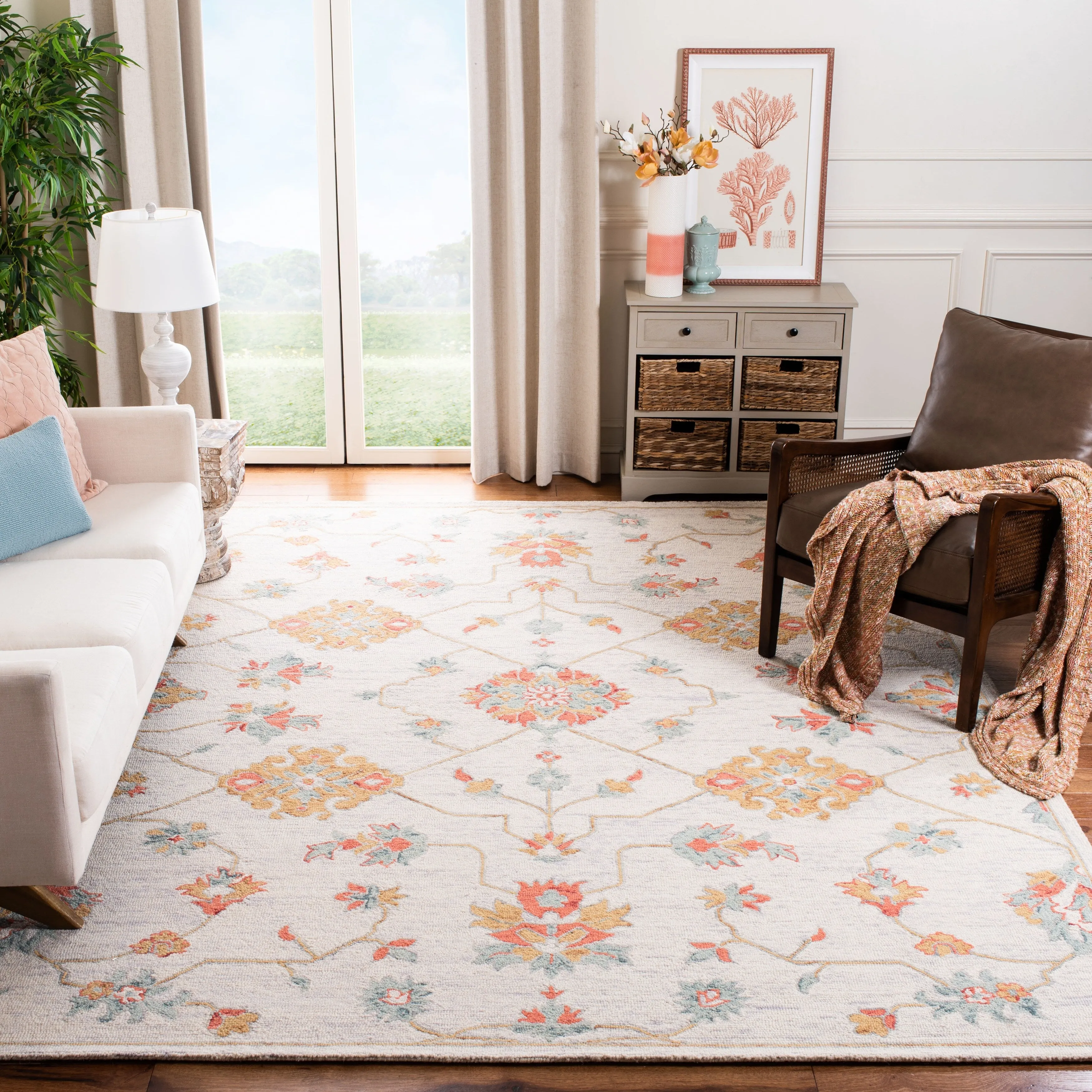 SAFAVIEH Handmade Micro-Loop Burcin Modern Wool Rug