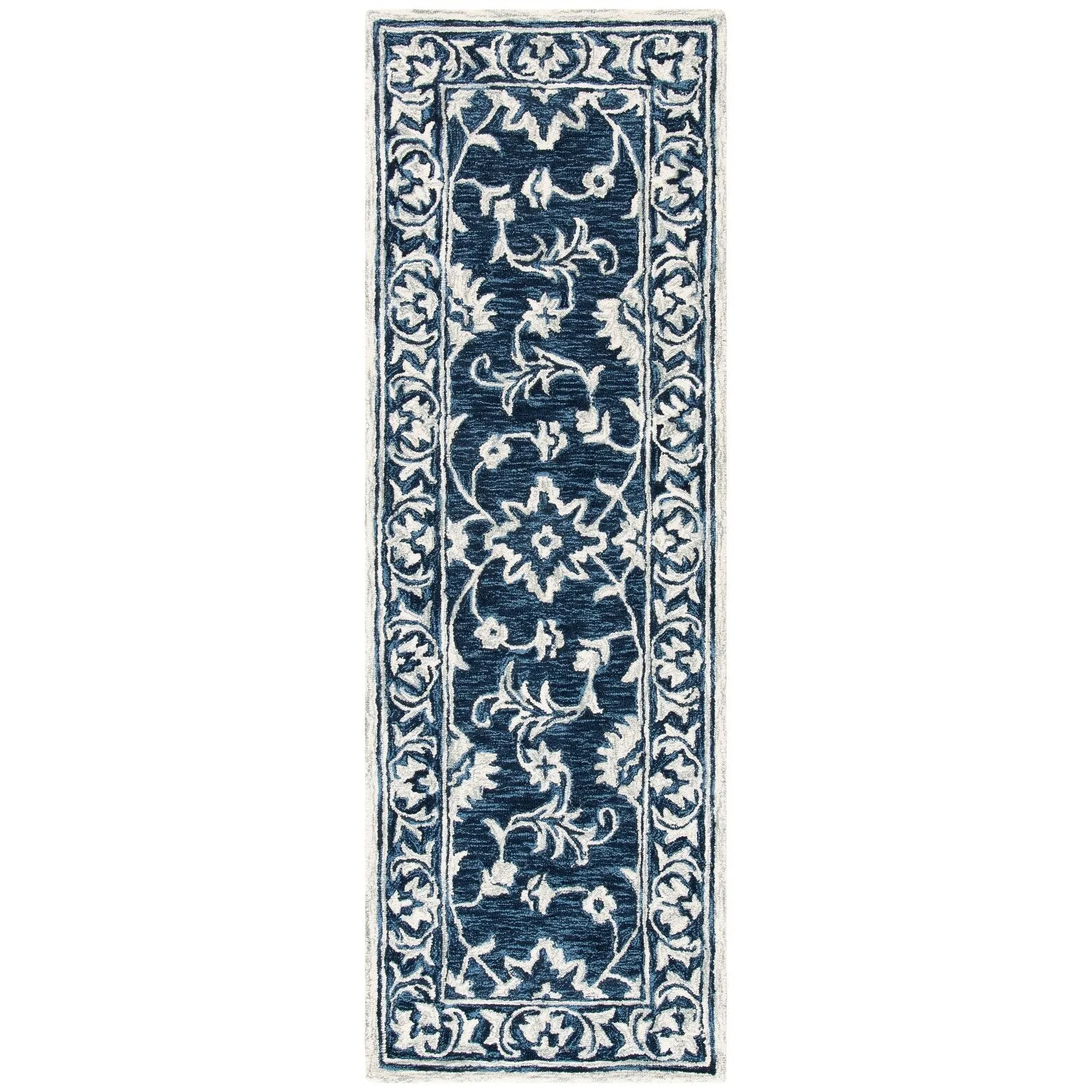 SAFAVIEH Handmade Micro-Loop Fjoralba Transitional Floral Wool Rug