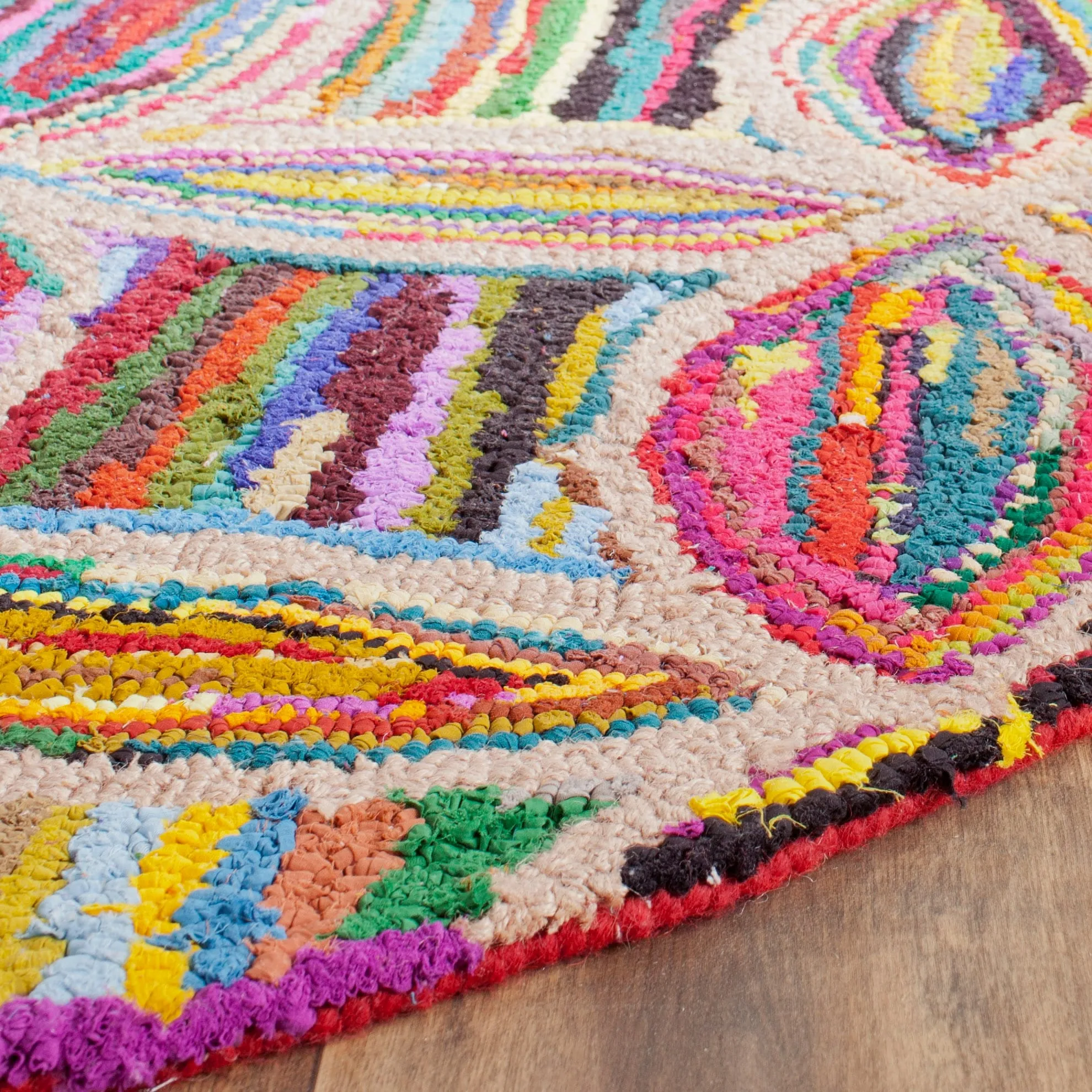 SAFAVIEH Handmade Nantucket Mahaut Contemporary Cotton Rug
