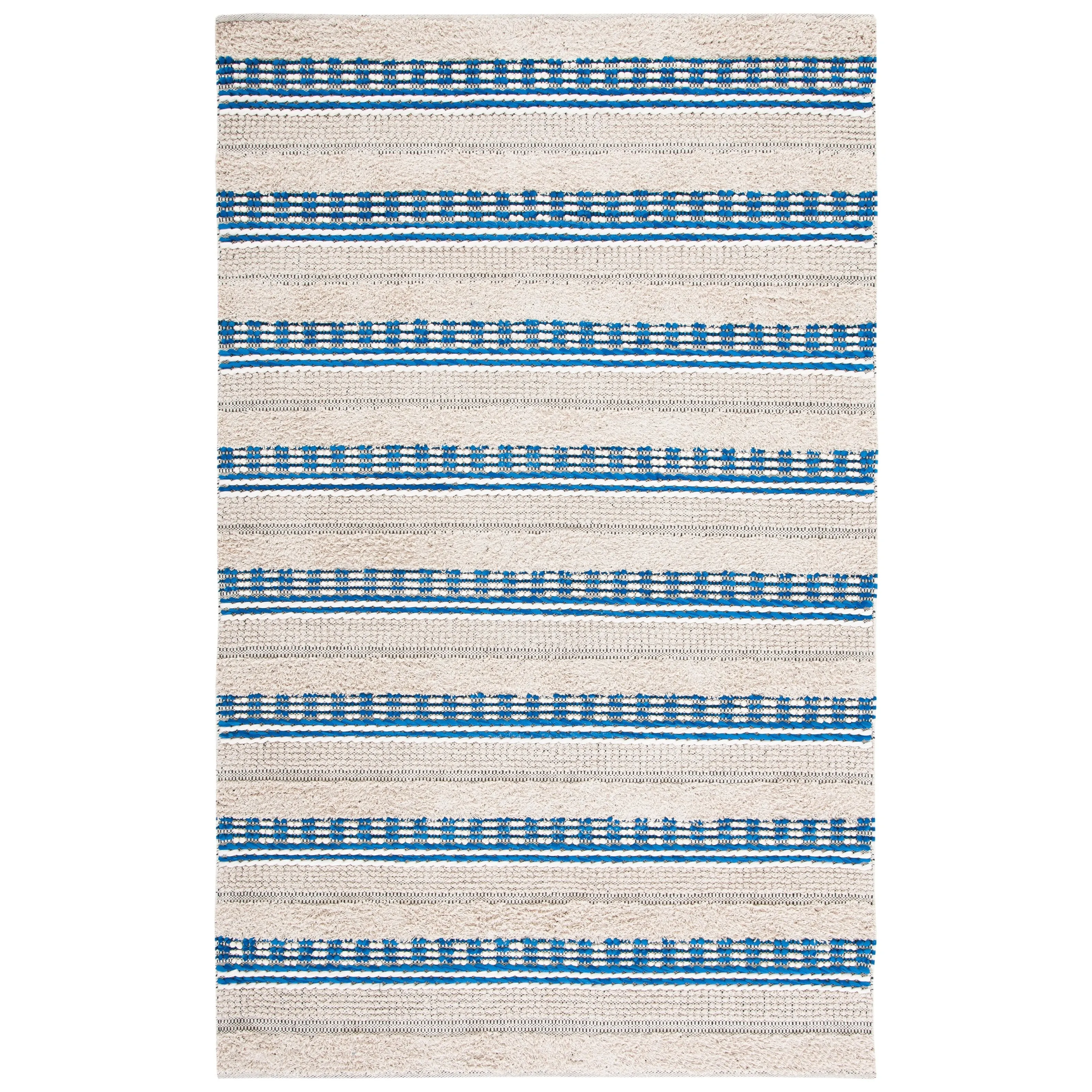 SAFAVIEH Handmade Natura Ingiridur Stripe Cotton Rug