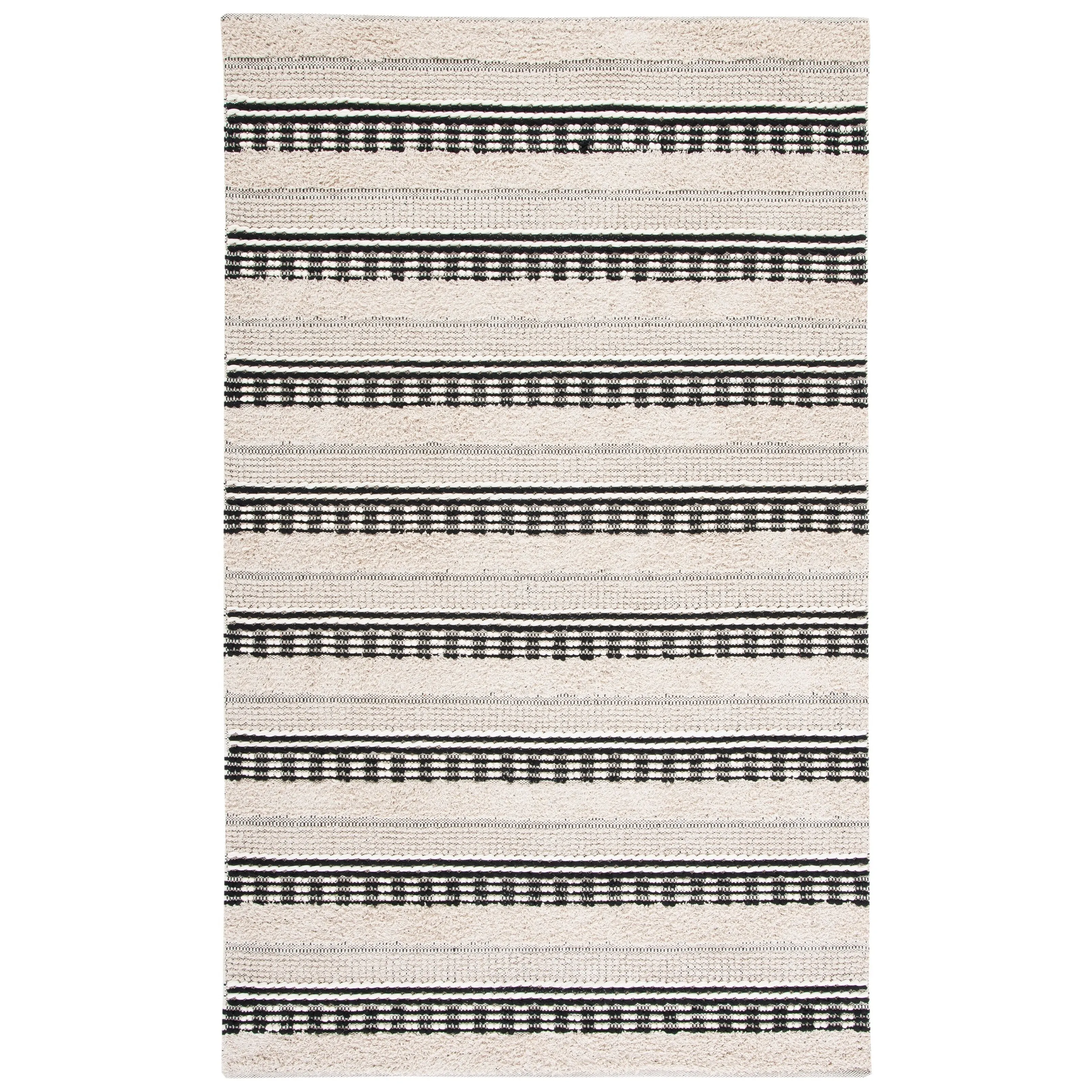 SAFAVIEH Handmade Natura Ingiridur Stripe Cotton Rug
