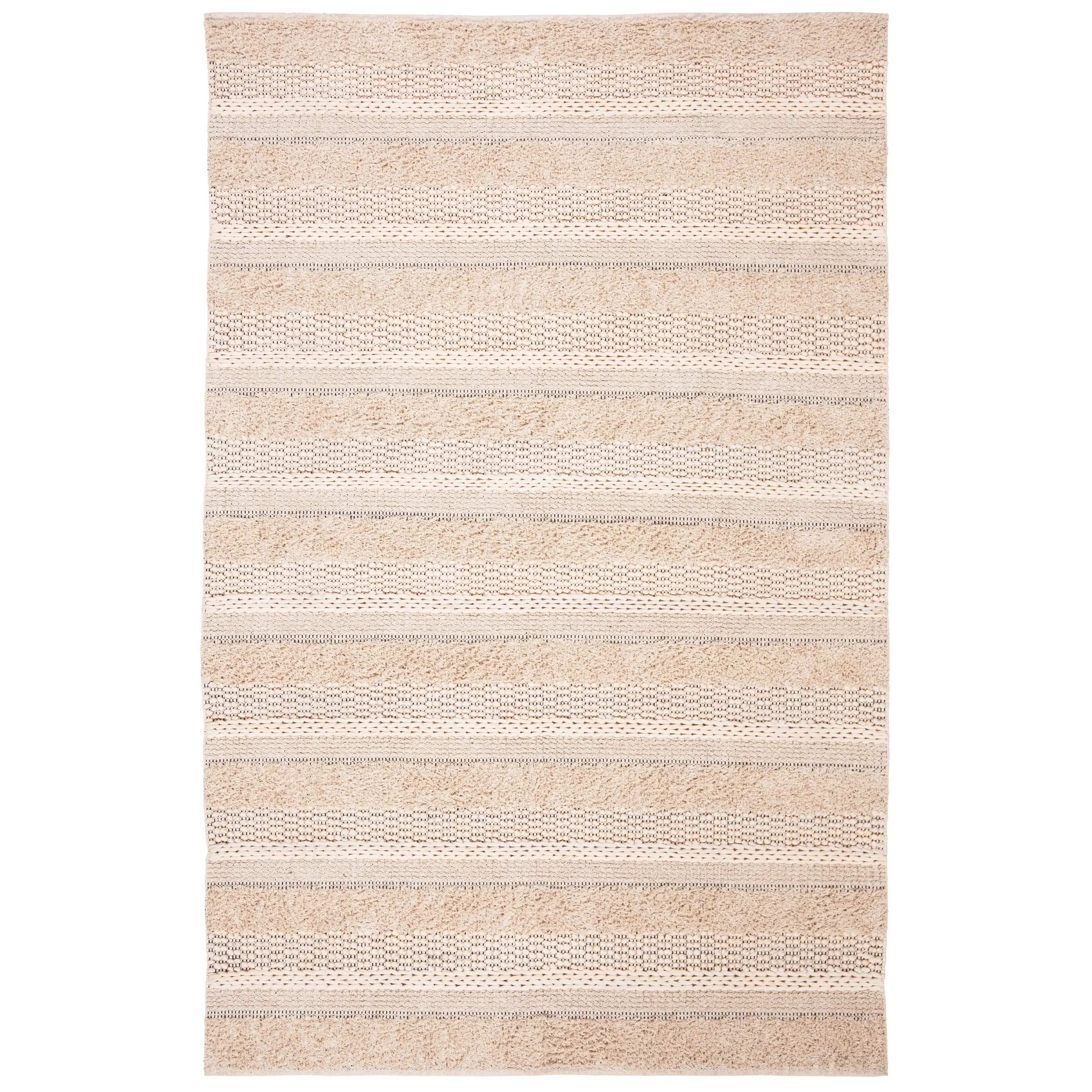 SAFAVIEH Handmade Natura Ingiridur Stripe Cotton Rug
