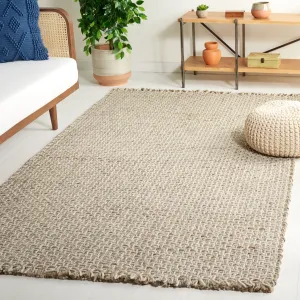 SAFAVIEH Handmade Natural Fiber Arleth Farmhouse Fringe Jute Rug