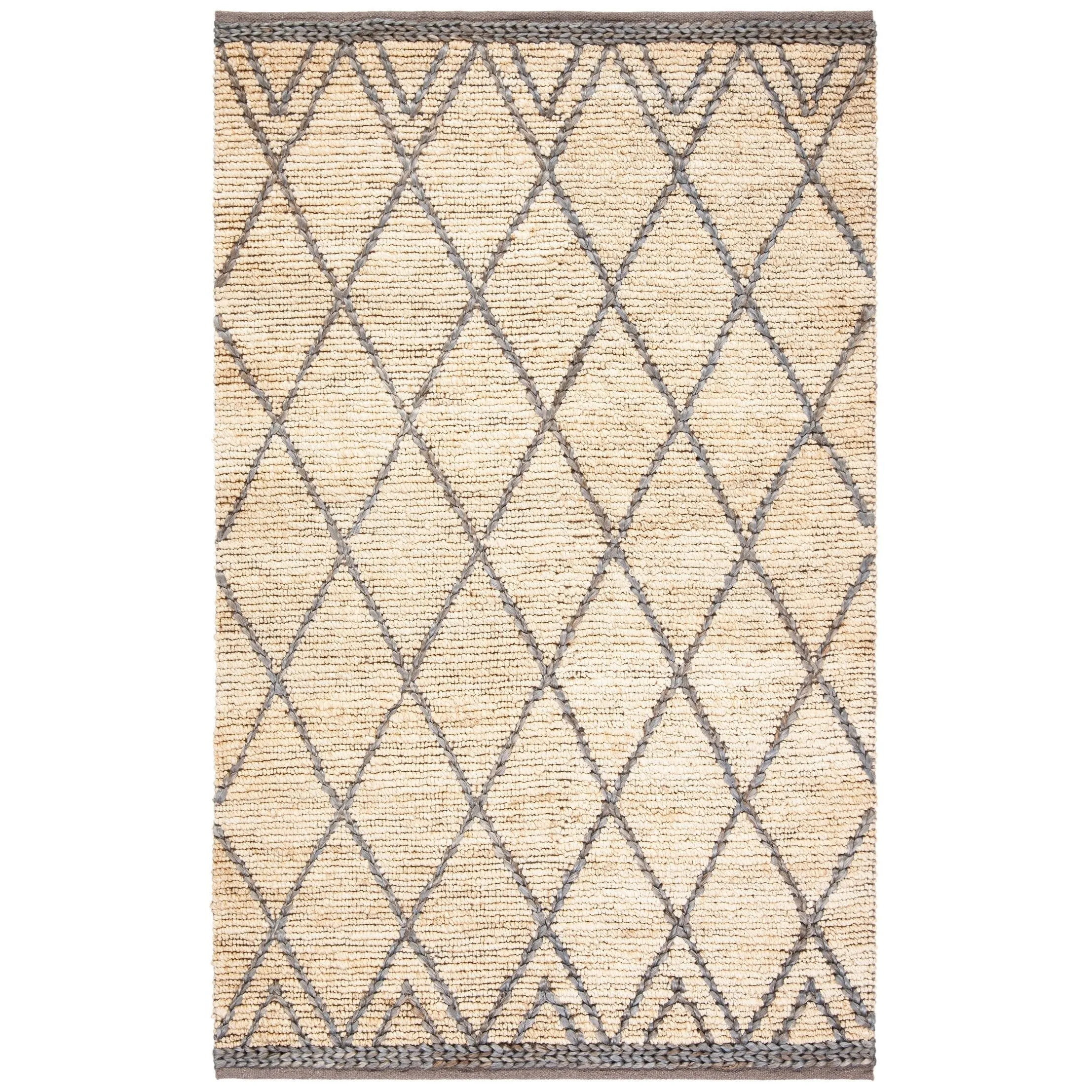 SAFAVIEH Handmade Natural Fiber Silve Trellis Jute Rug
