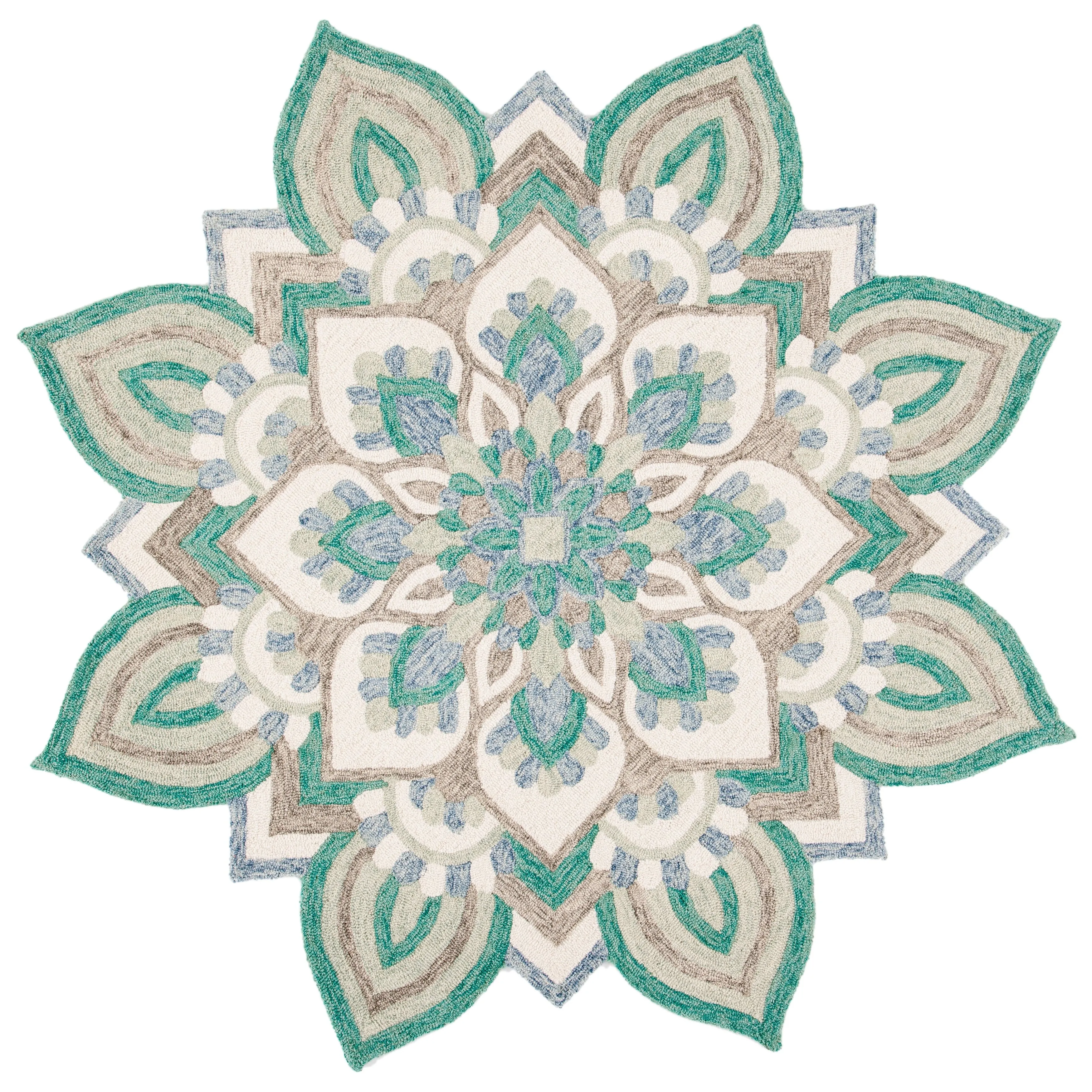 SAFAVIEH Handmade Novelty Amelie Flower Wool Rug