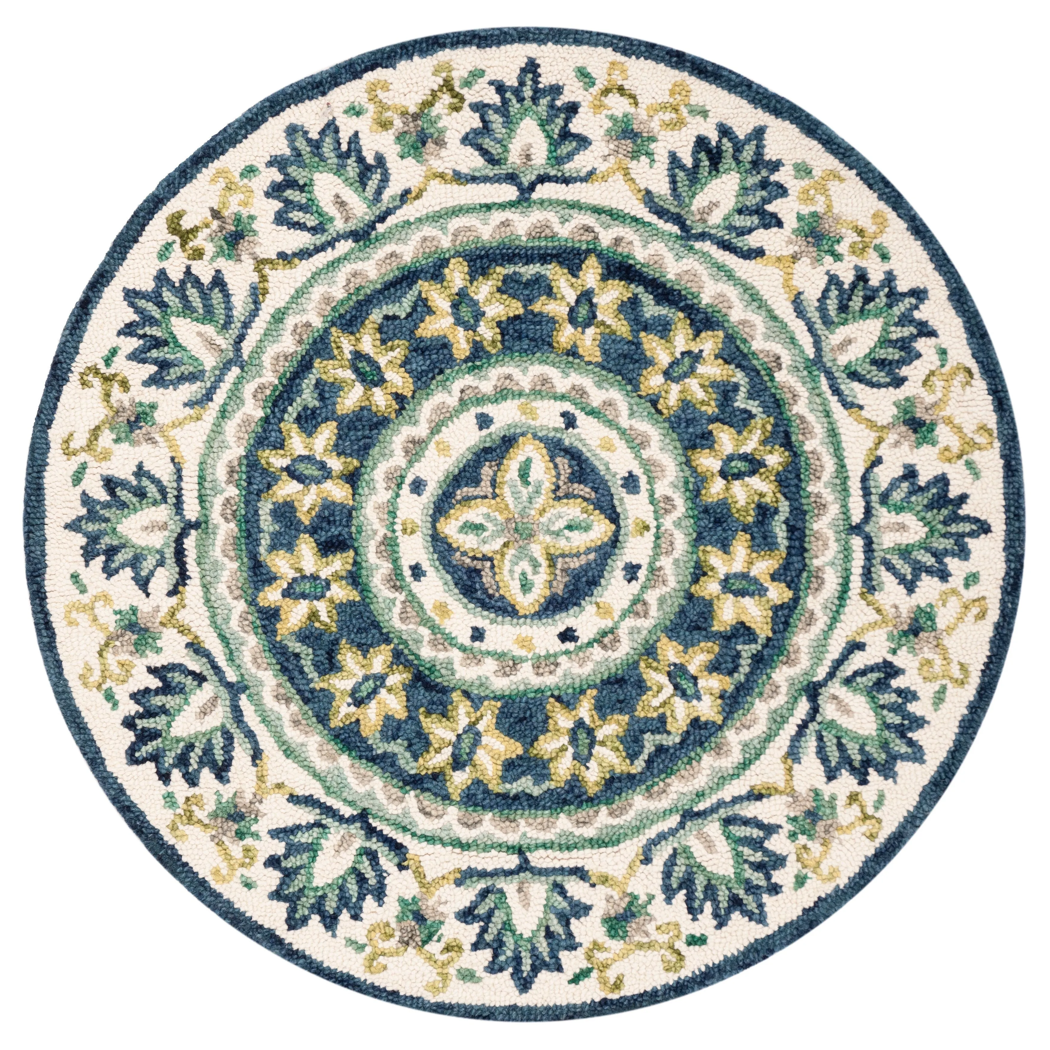 SAFAVIEH Handmade Novelty Jaylynn Mandala Wool Rug