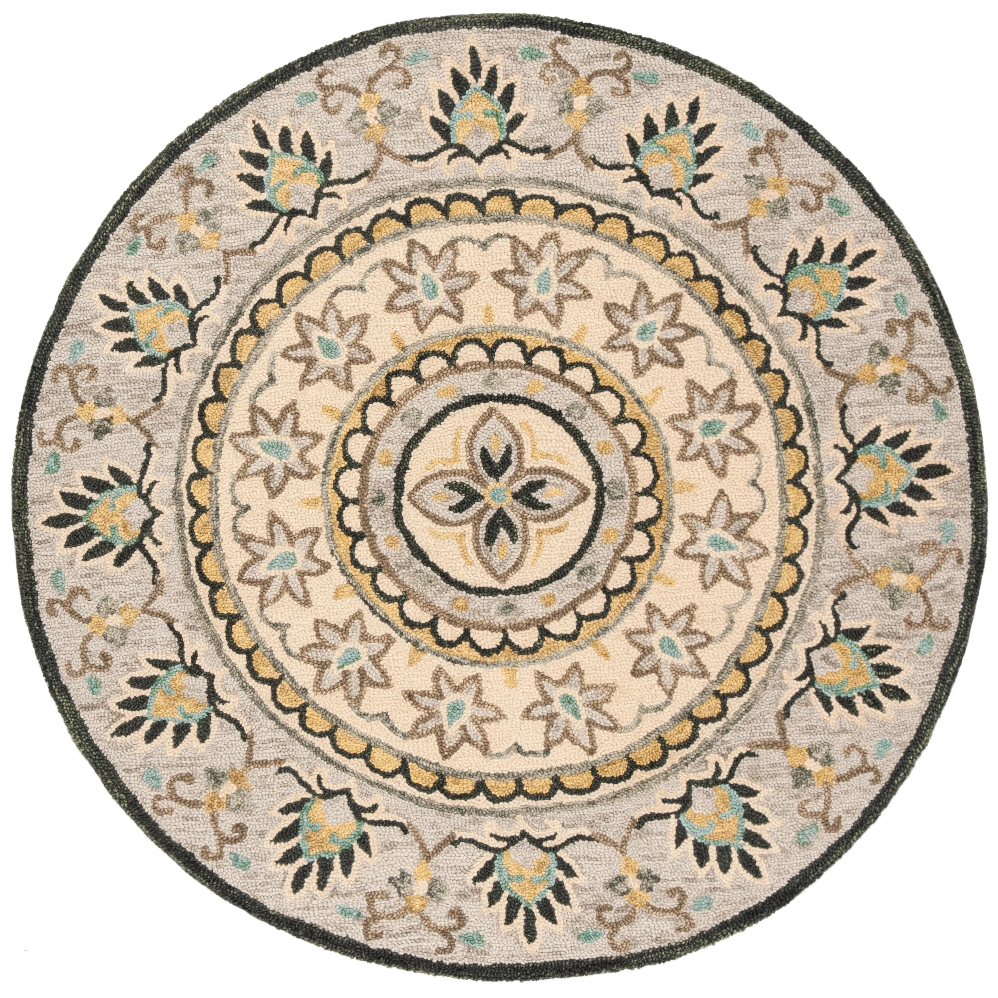 SAFAVIEH Handmade Novelty Jaylynn Mandala Wool Rug