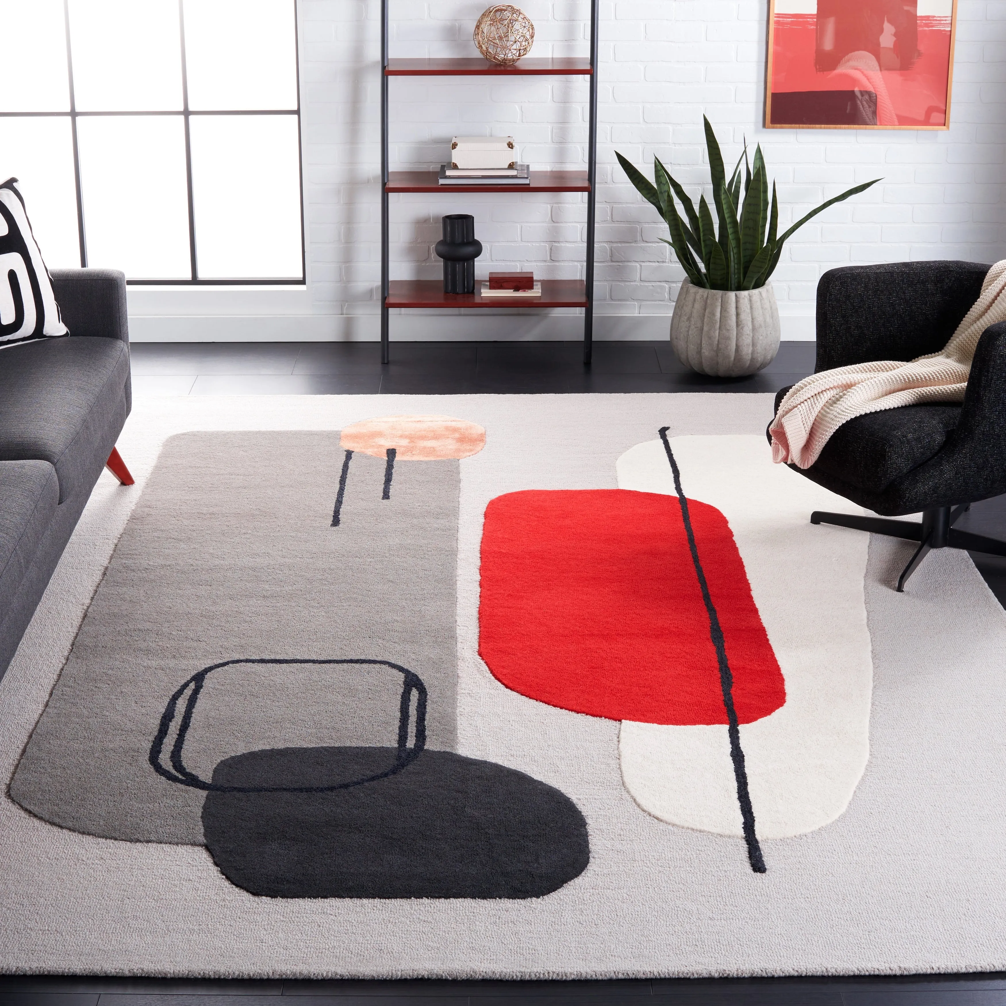 SAFAVIEH Handmade Rodeo Drive Aiyana Mid-Century Modern Wool Rug