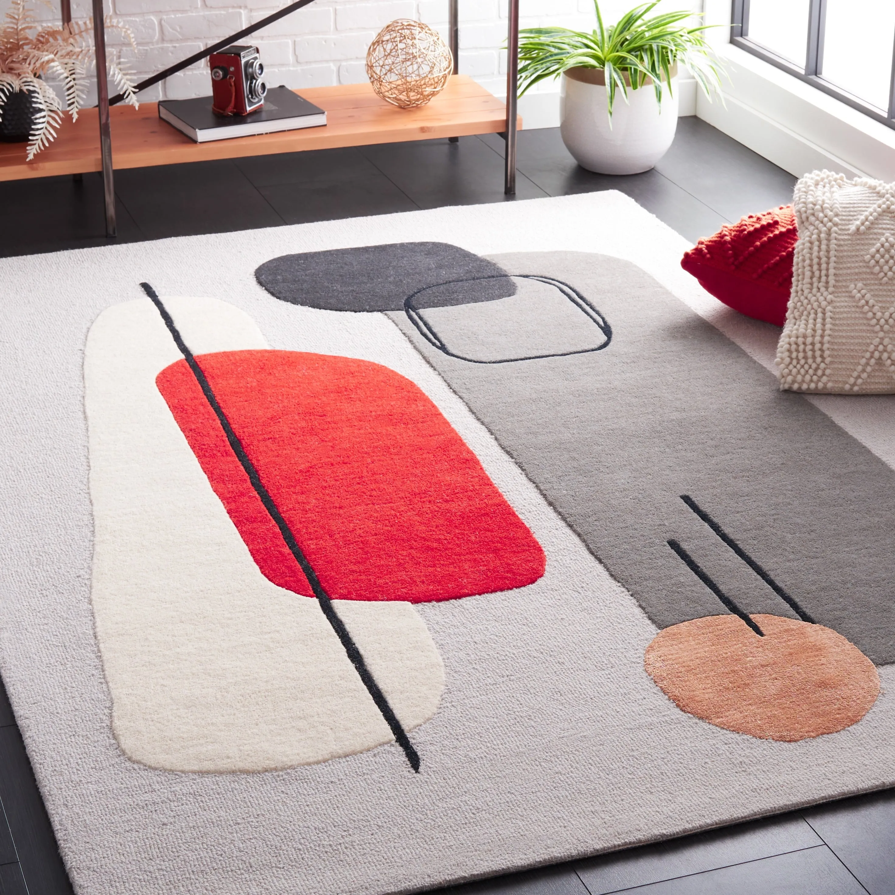 SAFAVIEH Handmade Rodeo Drive Aiyana Mid-Century Modern Wool Rug