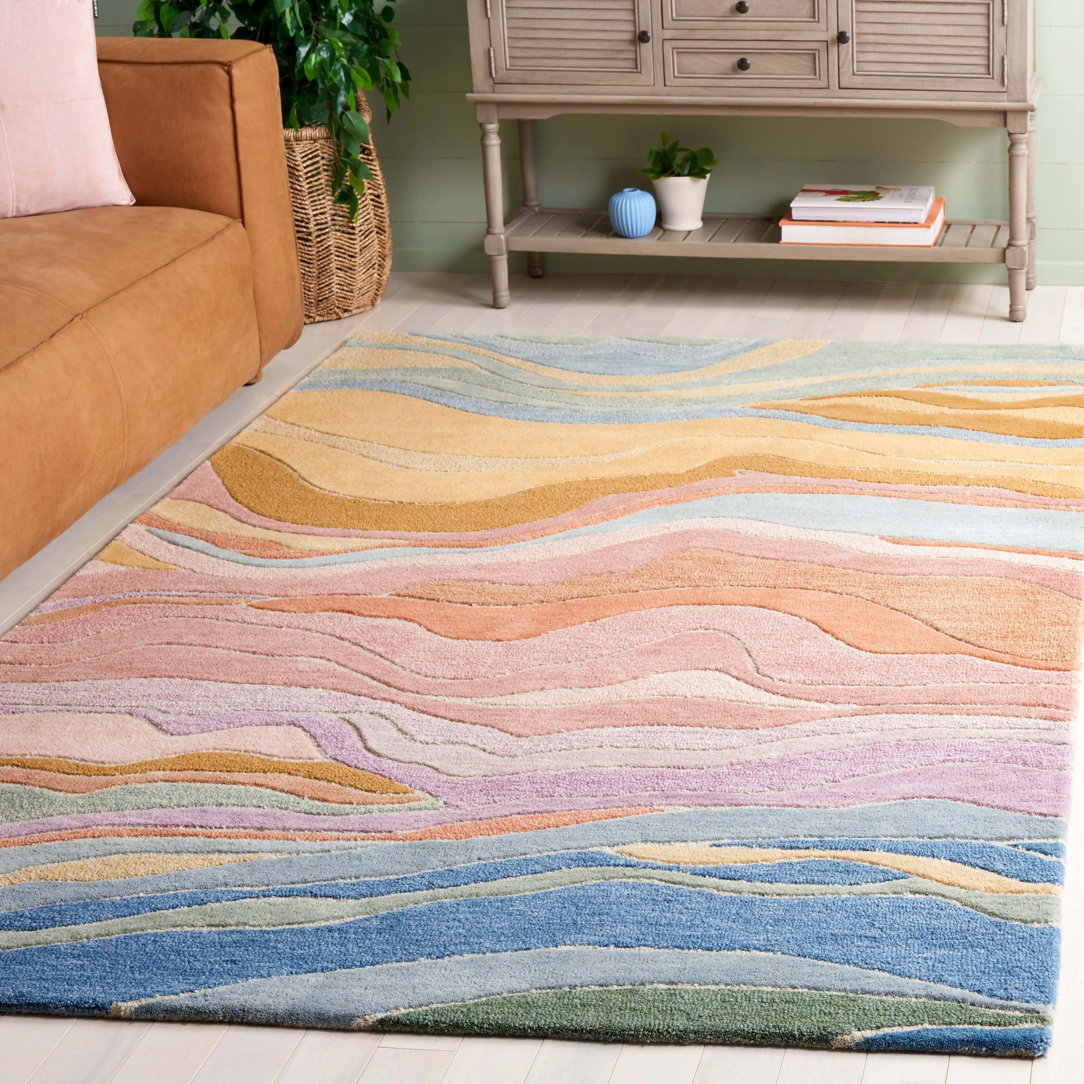 SAFAVIEH Handmade Rodeo Drive Jayde Mid-Century Modern Wool Rug