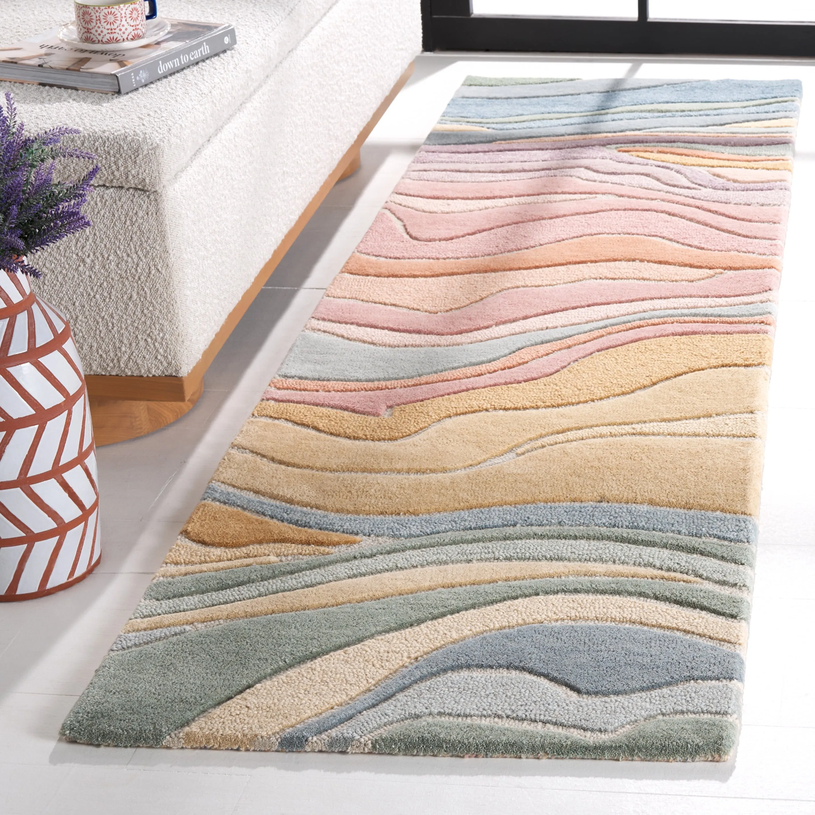 SAFAVIEH Handmade Rodeo Drive Jayde Mid-Century Modern Wool Rug