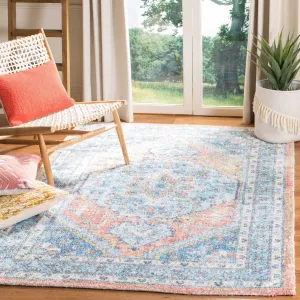 SAFAVIEH Handmade Saffron Stormy Modern & Contemporary Oriental Blue/Rust Cotton