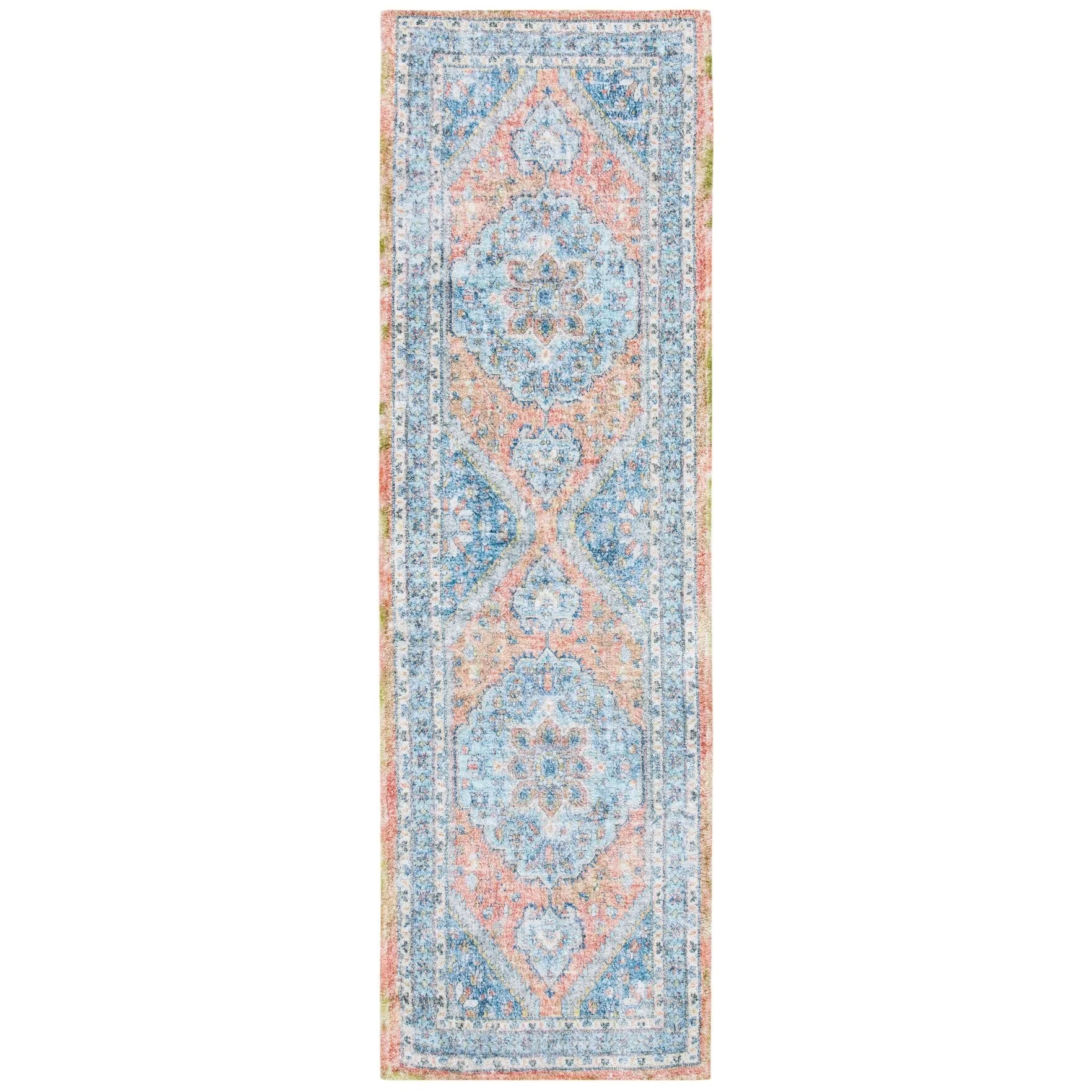 SAFAVIEH Handmade Saffron Stormy Modern & Contemporary Oriental Blue/Rust Cotton