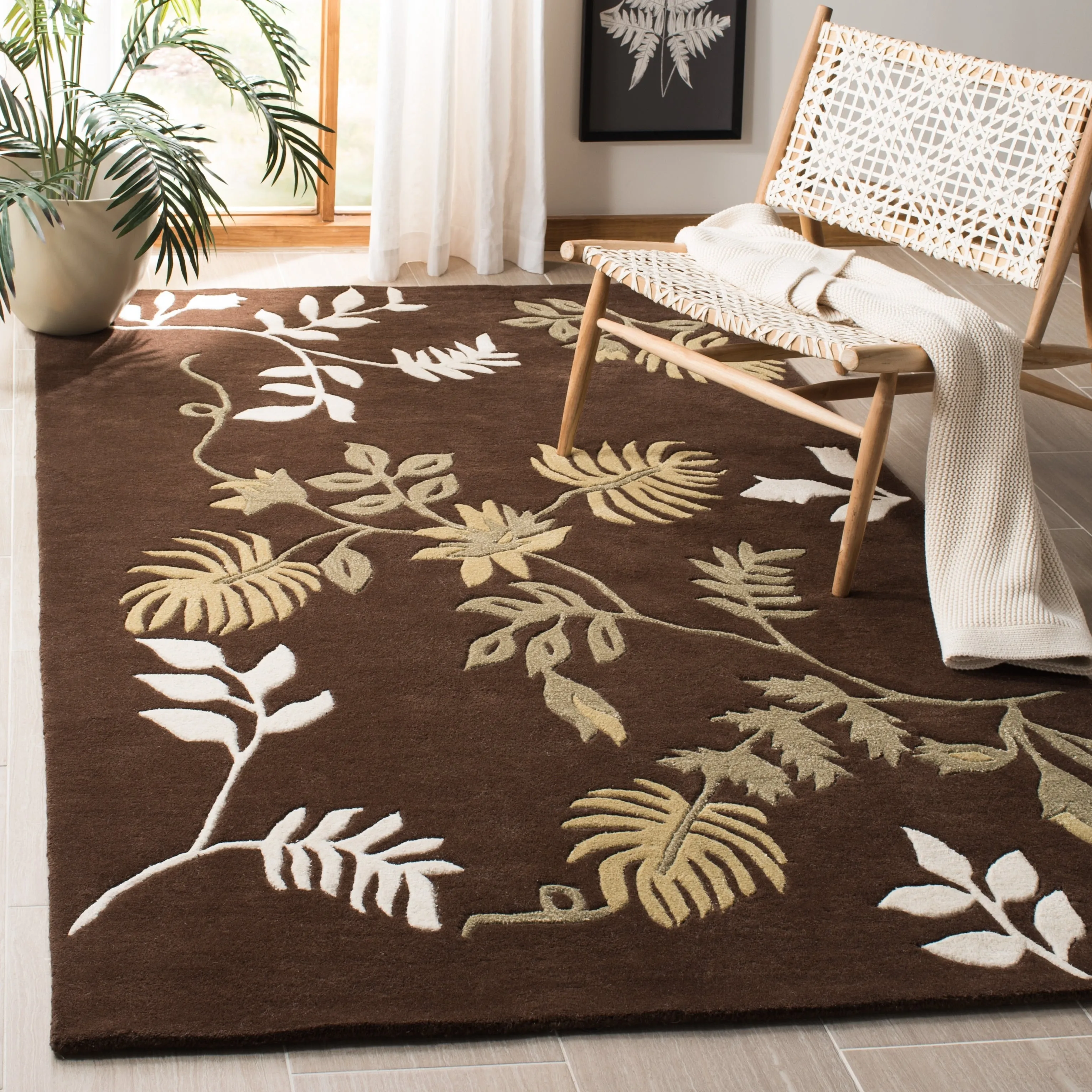 SAFAVIEH. Handmade Soho Kelsi Twigs N.Z. Wool Rug
