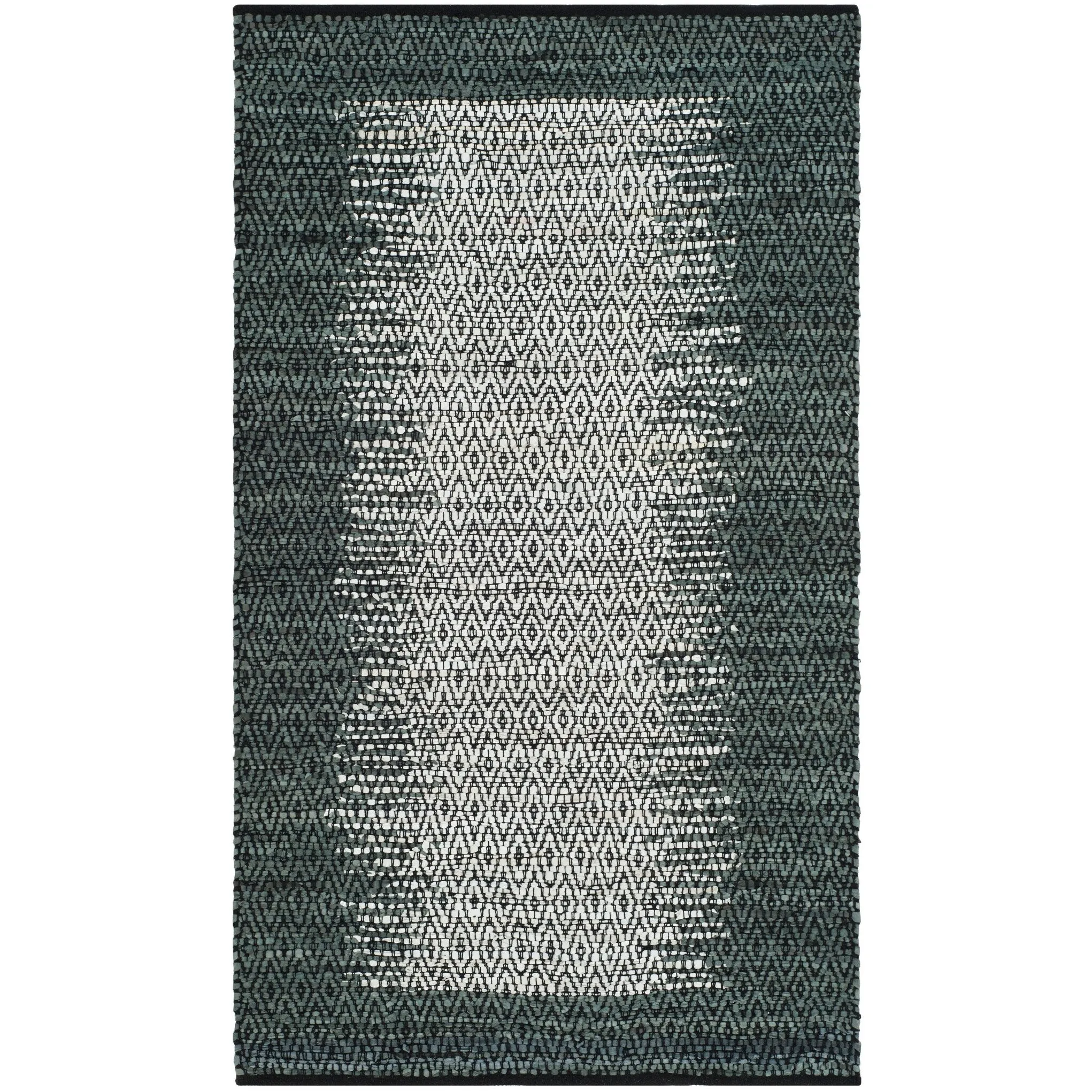 SAFAVIEH Handmade Vintage Boho Leather Mellissa Modern Stripe Leather