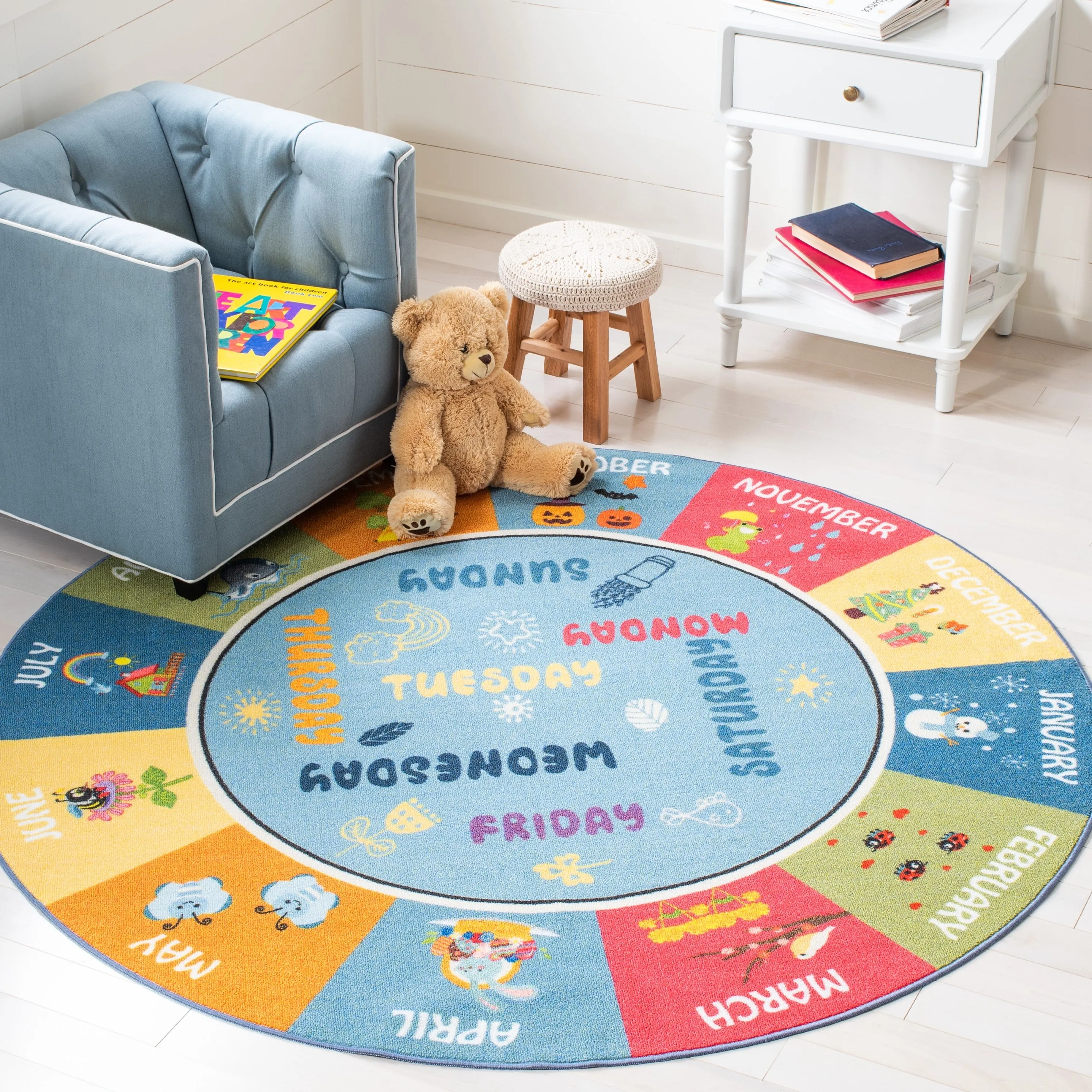 SAFAVIEH Kids Playhouse Machine Washable Slip Resistant Ginny Rug